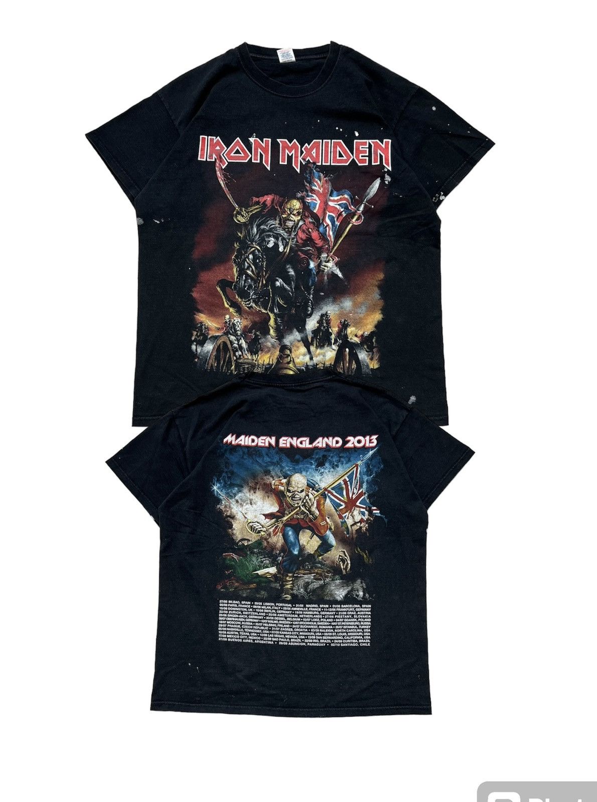 IRON MAIDEN Iron Maiden Band T-shirt Band T Men's XL size cotton black type Vintage Second Hand