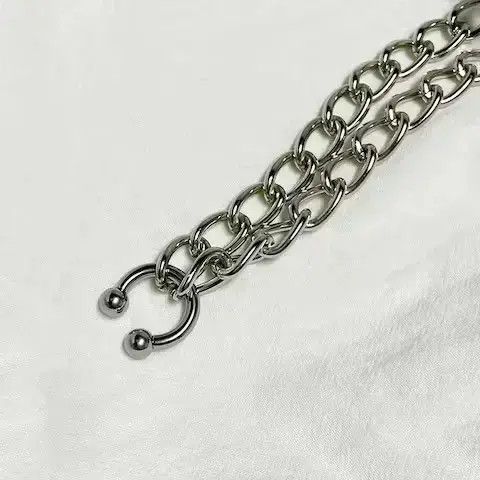Other Hip Hop C Shape Necklaces Size ONE SIZE - 2 Thumbnail