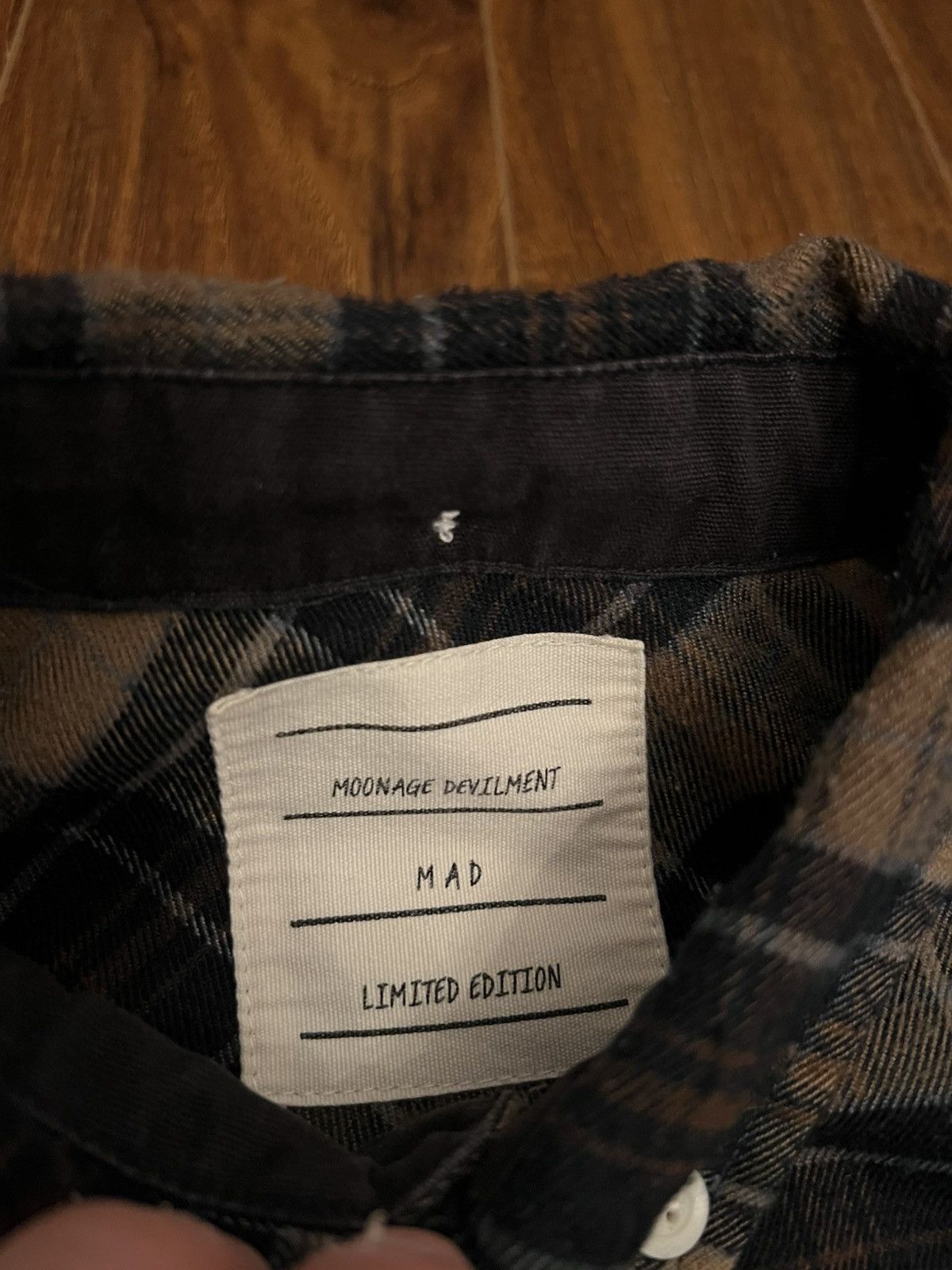 Japanese Brand Moonage Devilment Button Up Flannel Shirt in Brown Mix Size US S / EU 44-46 / 1 - 7 Thumbnail