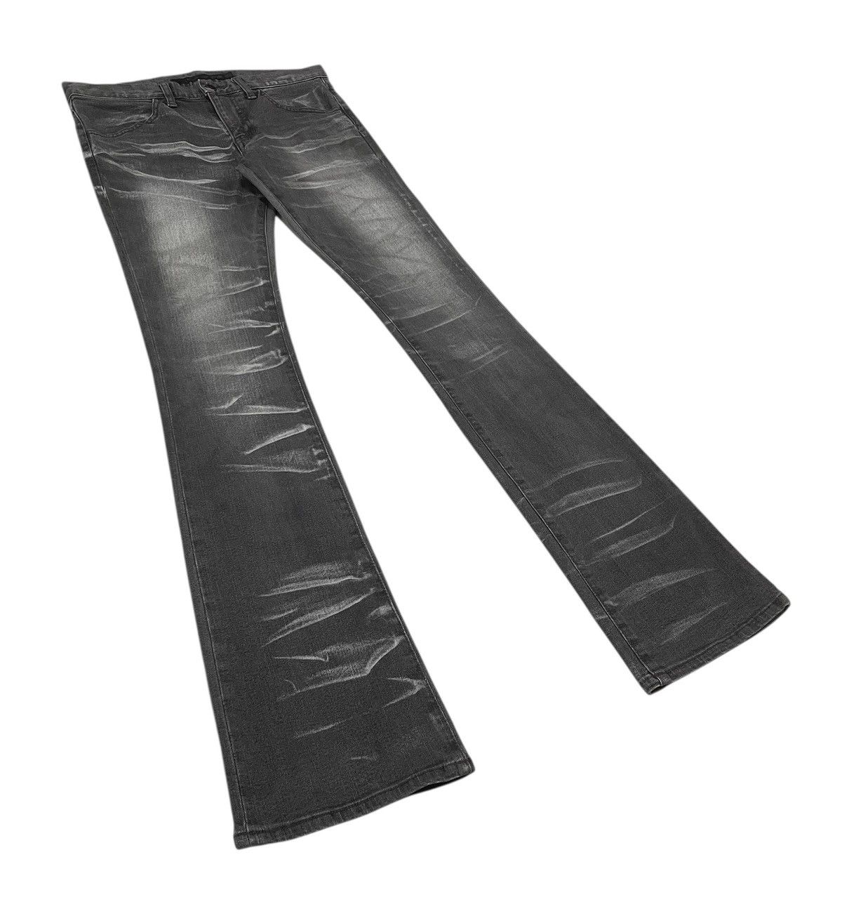 14th Addiction Schlussel Japan Flare Jeans Faded Black Size US 30 / EU 46 - 2 Thumbnail