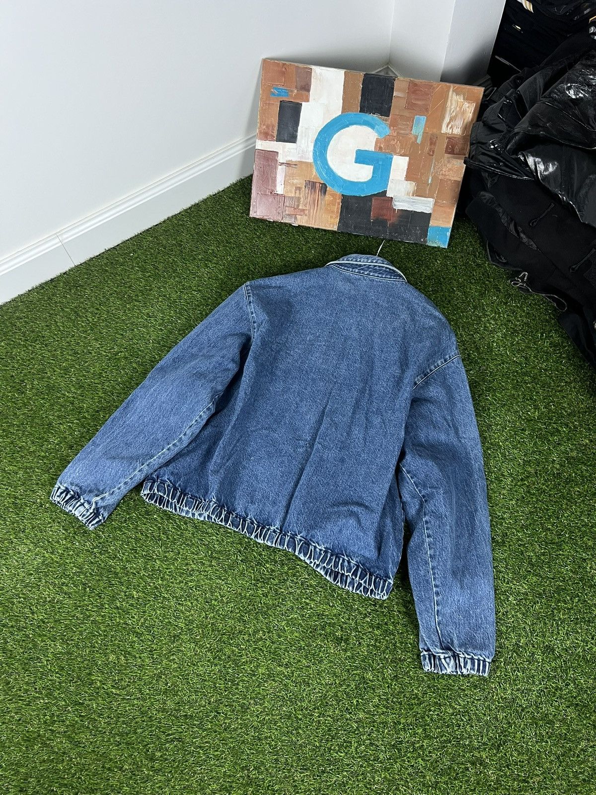 Harrington POLO RALPH LAUREN Jacket Bomber Denim Vintage 90s Size US XL / EU 56 / 4 - 8 Thumbnail