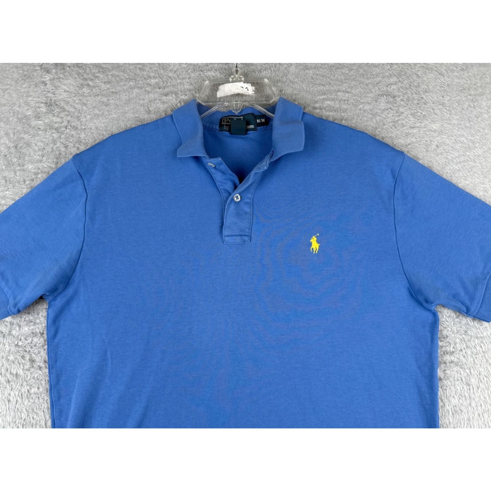 Ralph Lauren VINTAGE Ralph Lauren Polo Shirt Adult Medium Blue Jersey Short Sleeve Slim Fit 100% Cotton Embroidered Logo Mens Size US M / EU 48-50 / 2 - 4 Thumbnail
