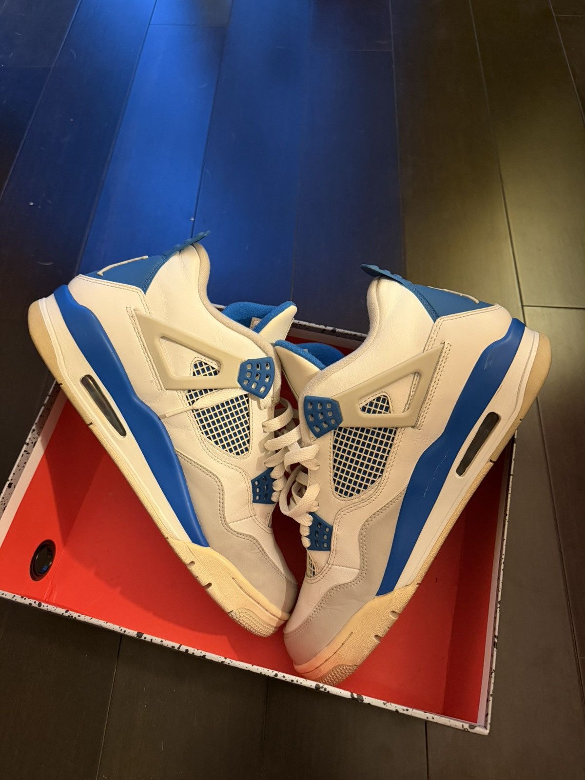 Jordan Brand 2012 Jordan 4 Military Blue Size US 11 / EU 44 - 2 Thumbnail