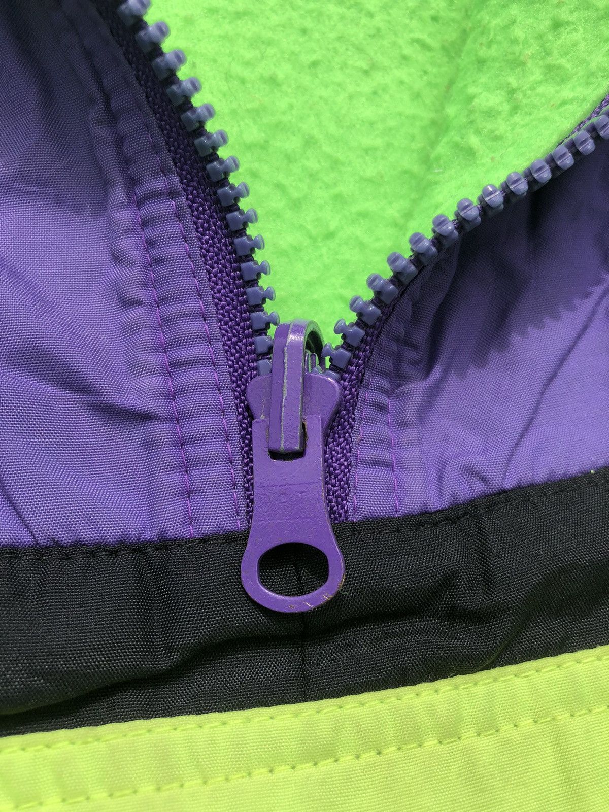 Japanese Brand Vtg Global Mind Neon Colourblock Anorak Halfzipper Jacket Size US XXL / EU 58 / 5 - 11 Thumbnail