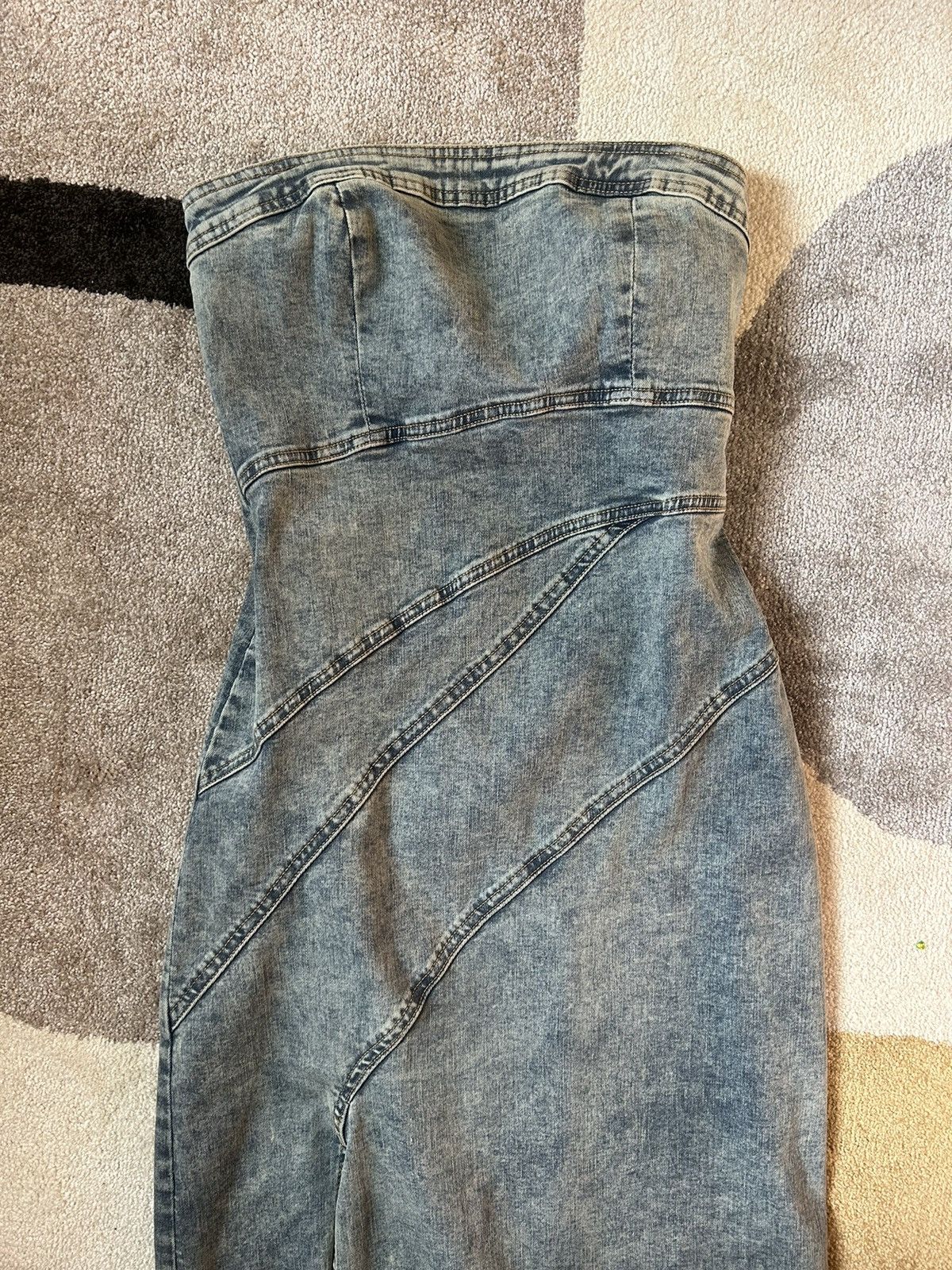 Japanese Brand Vintage Denim sleeveless Dress Size M / US 6-8 / IT 42-44 - 3 Thumbnail