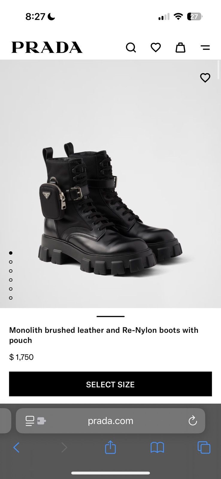 Prada Prada Monolith Combat Boots with pouches Size US 8 / IT 38 - 11 Thumbnail