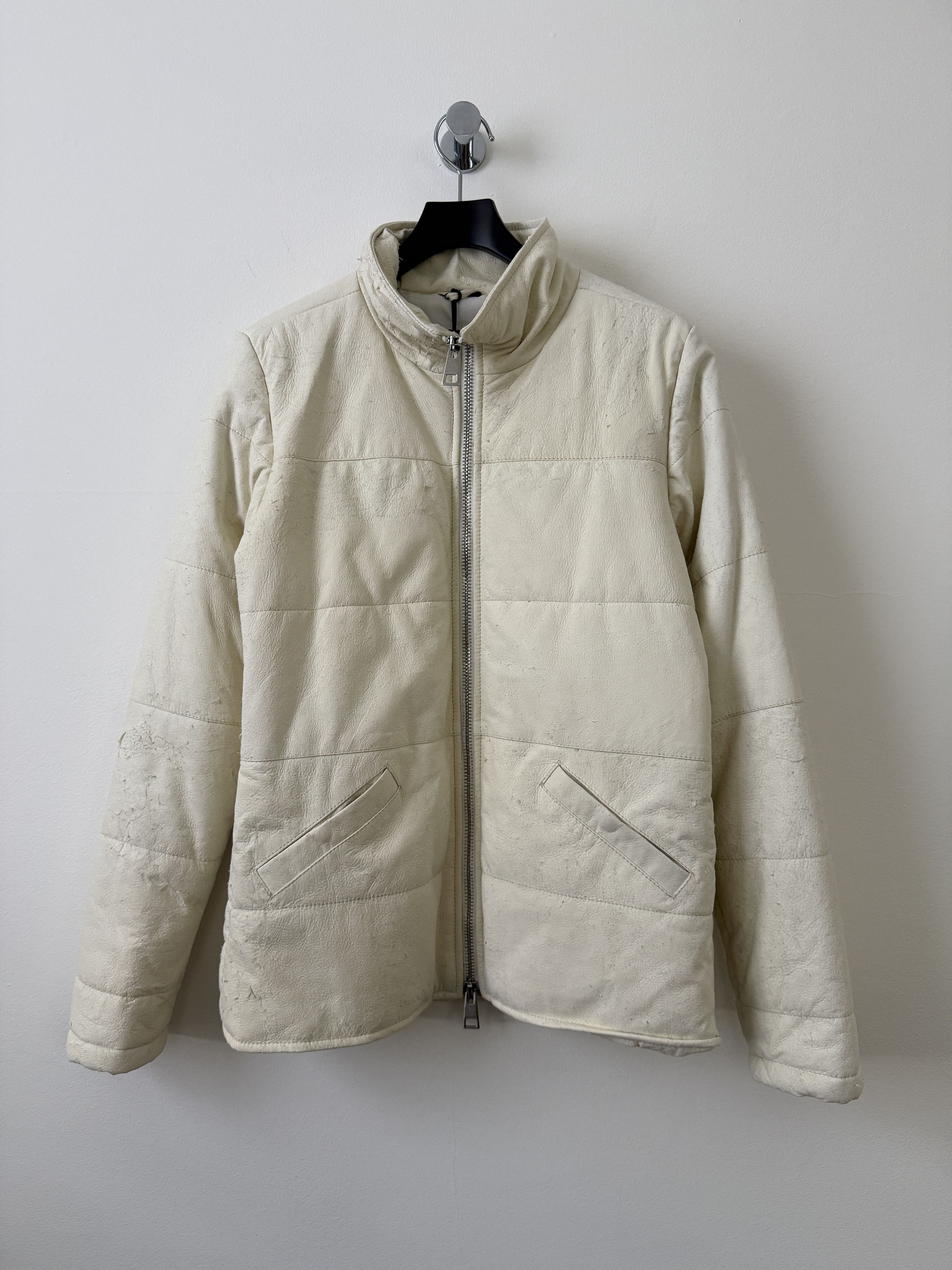 Giorgio Brato Leather Puffer Jacket Size M / US 6-8 / IT 42-44 - 2 Thumbnail