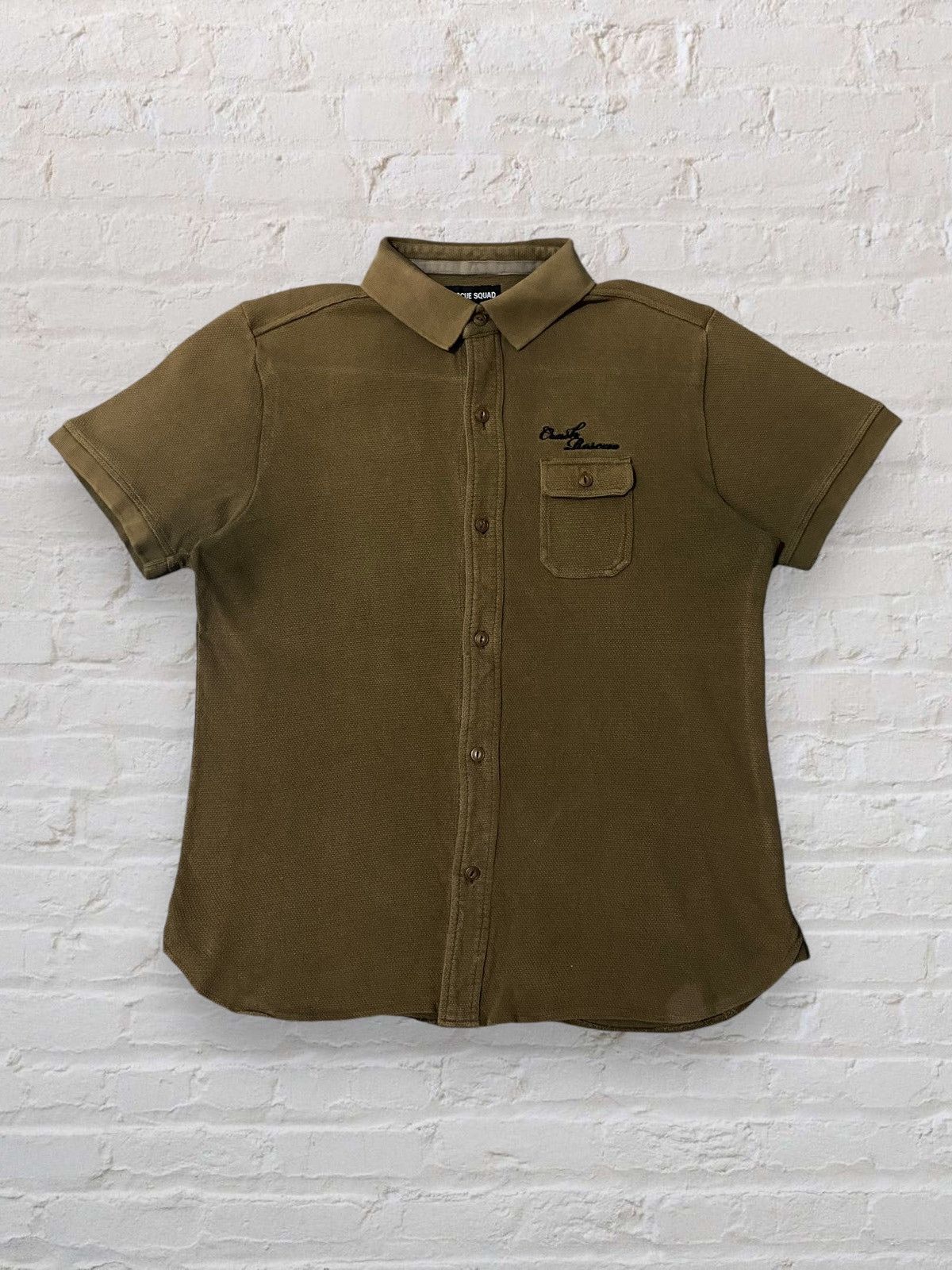 Japanese Brand RESCUE SQUAD JAPAN EMBEROIDERY BUTTON UP POLOS Size US M / EU 48-50 / 2 - 6 Thumbnail