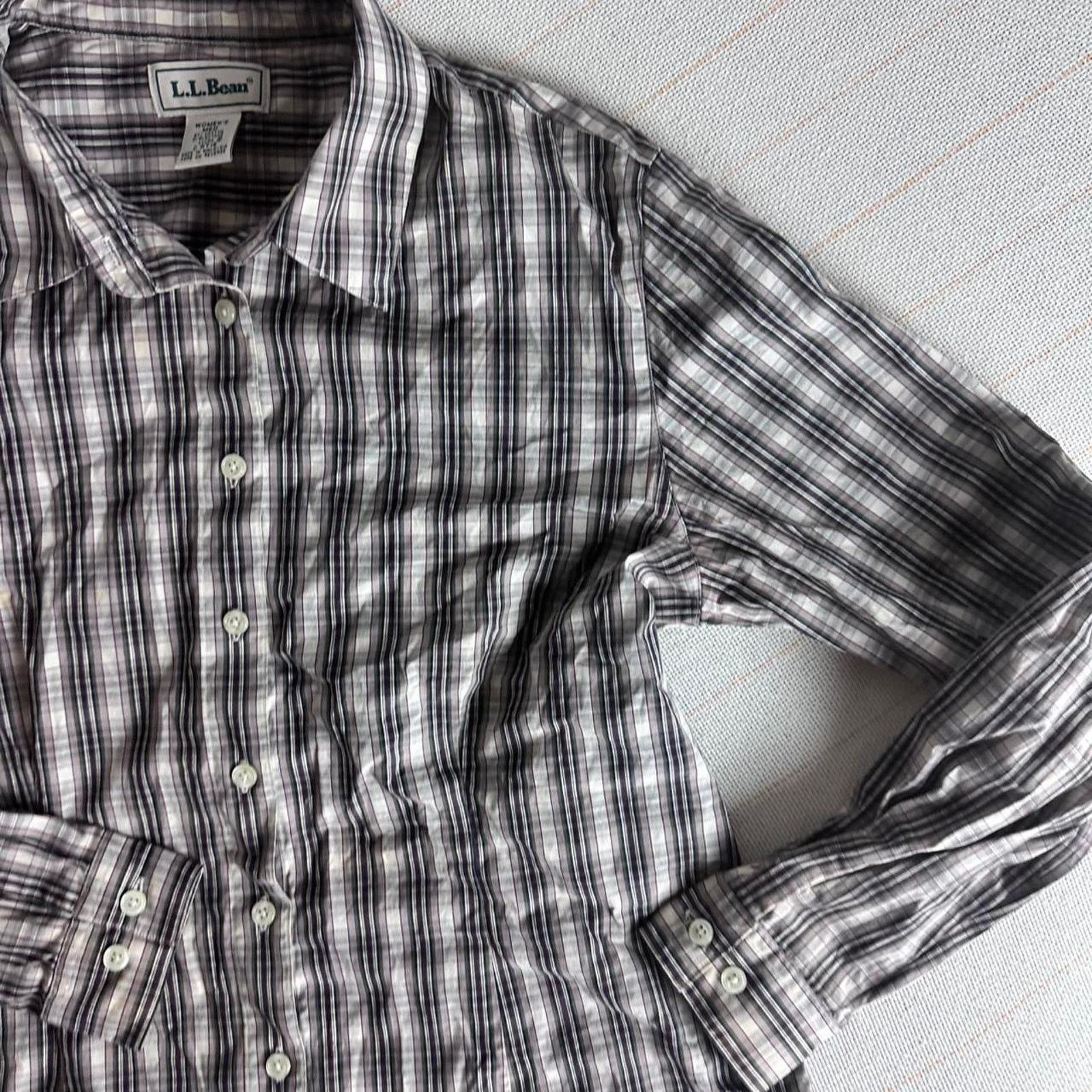 L.L. Bean L.L. Bean Women’s Button-Down Shirt Long Sleeve Size M / US 6-8 / IT 42-44 - 3 Thumbnail