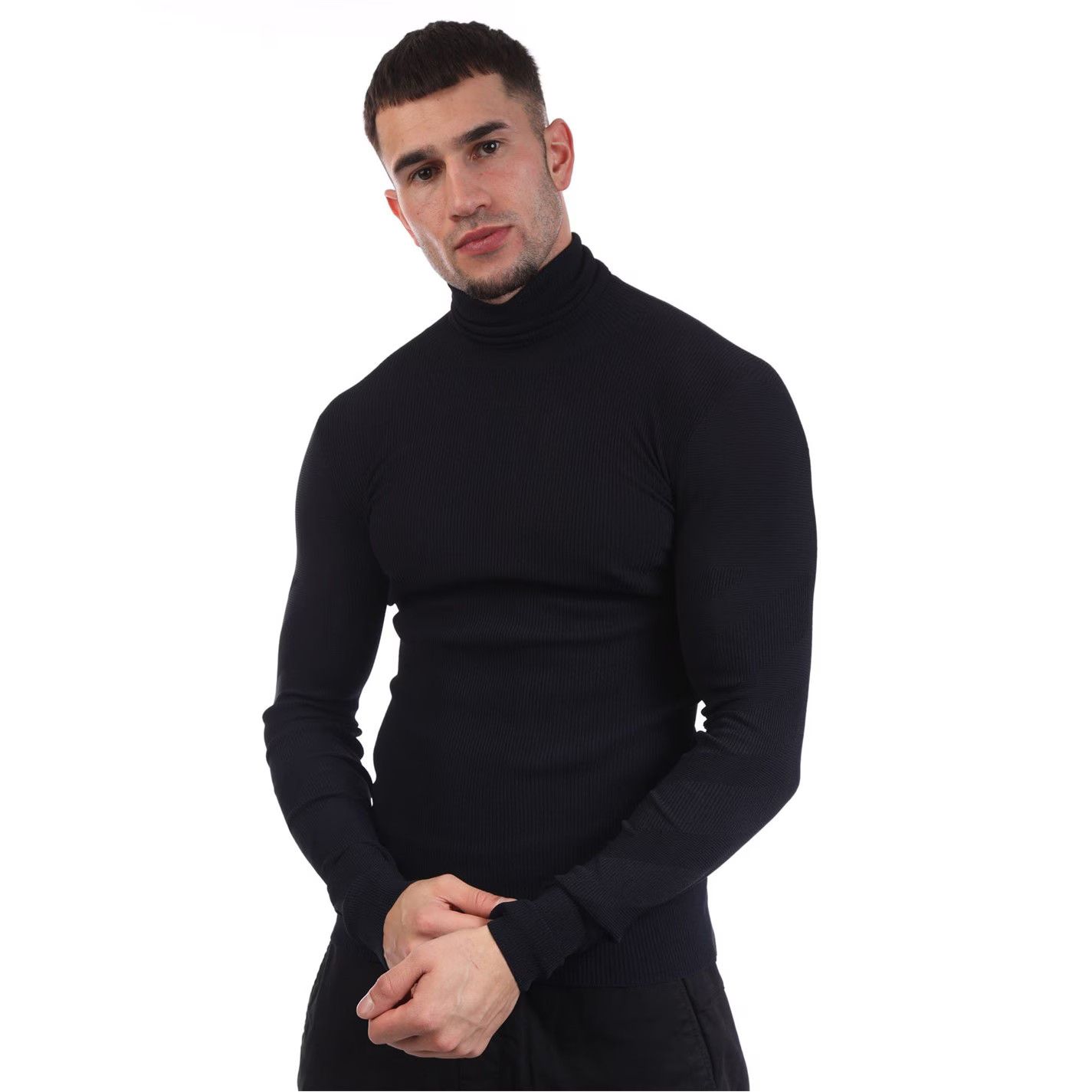 Off-White o1g2r1mq0226 Diagonals Knit Turtleneck Sweatshirt In Black Size US M / EU 48-50 / 2 - 3 Thumbnail