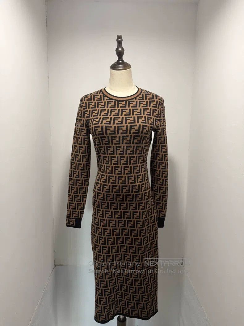 Fendi Fendi FF Monogram Printed Dress Size XS / US 0-2 / IT 36-38 - 1 Thumbnail