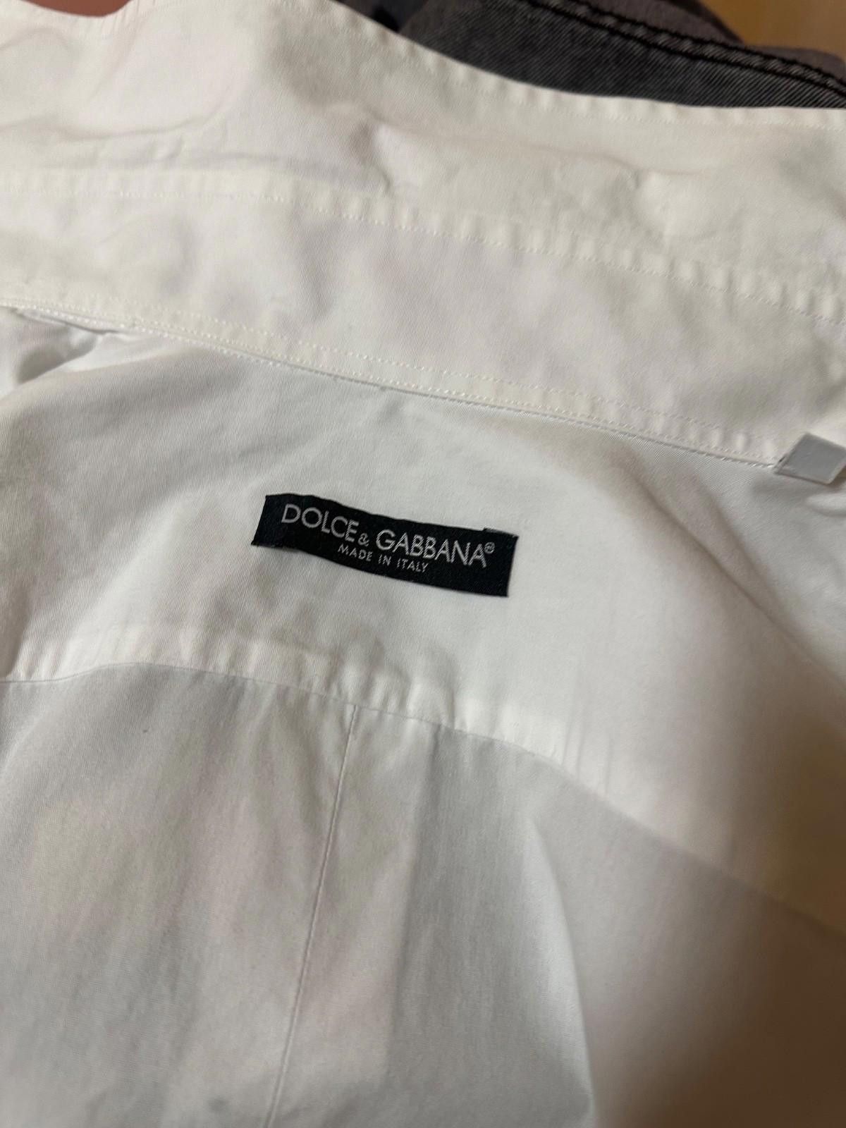 Dolce & Gabbana Dolce & Gabbana Gold White Long Sleeve Button Down Shirt 40 Size US M / EU 48-50 / 2 - 9 Thumbnail