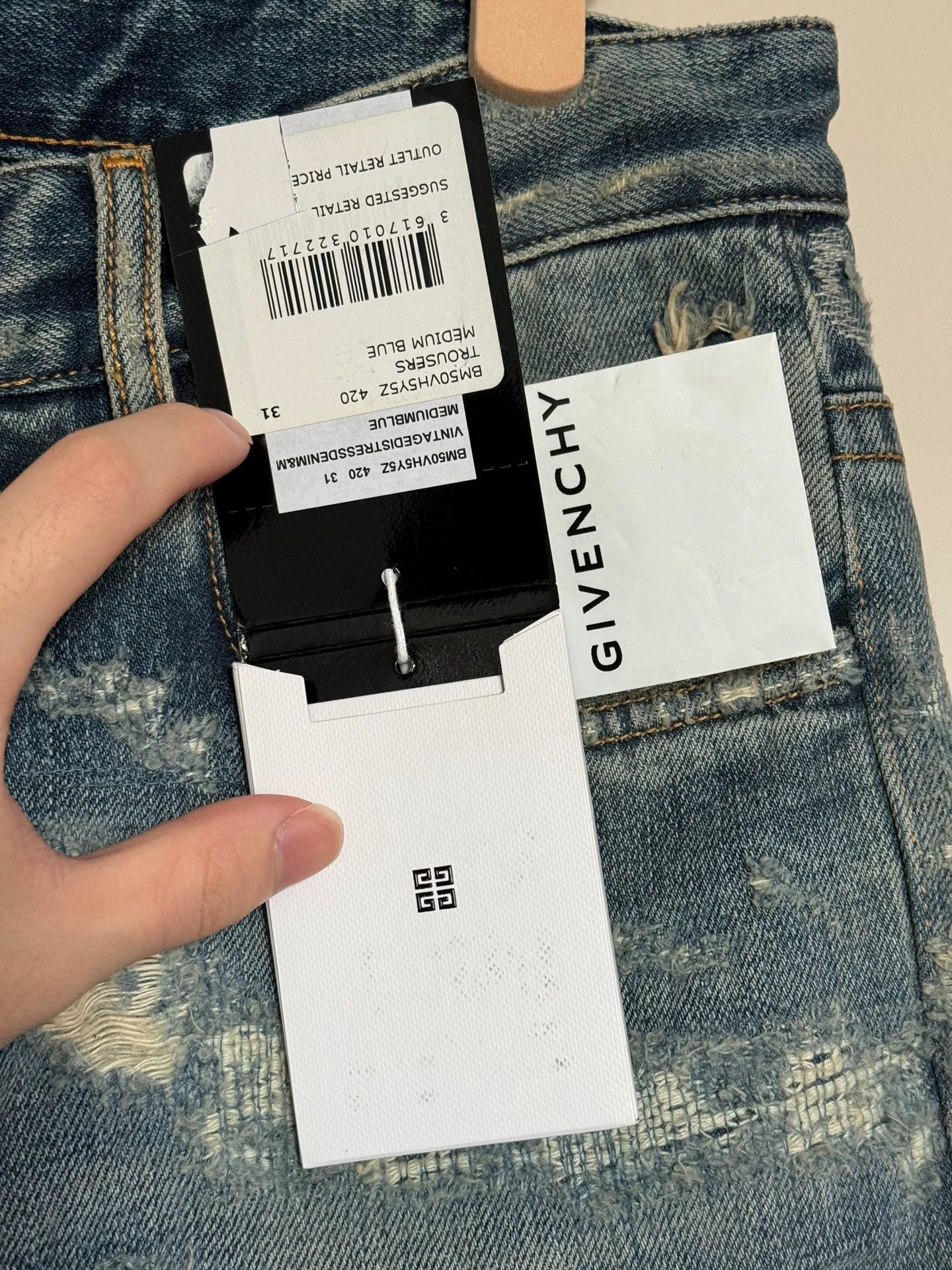 Givenchy Givenchy Boro Destroyed Denim 31 Blue New Size US 31 - 9 Thumbnail