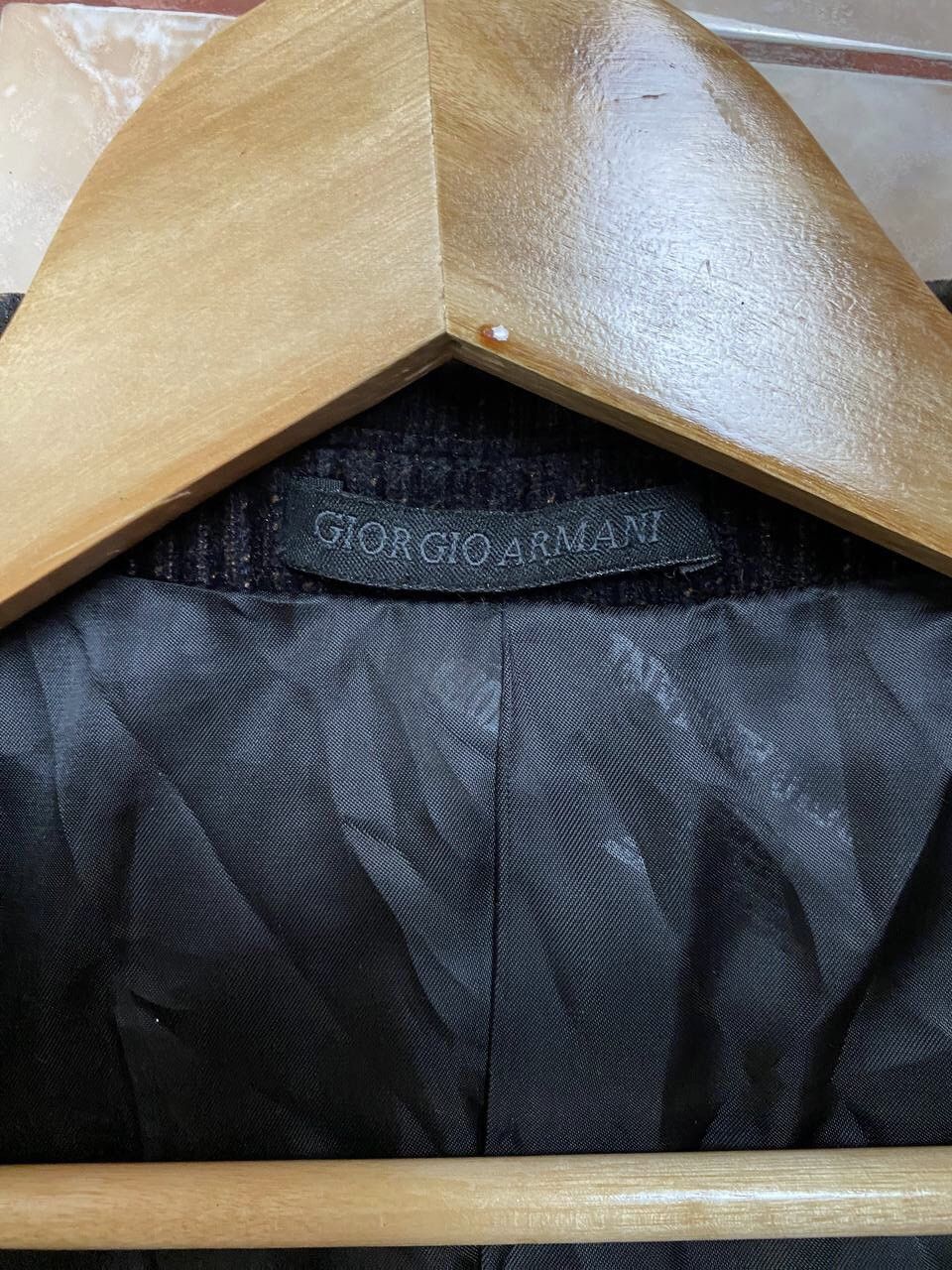 Giorgio Armani × Velvet Giorgio Armani Men Velvel Coat / Suit Made in ITALY (PIT 22) Size 54R - 9 Thumbnail