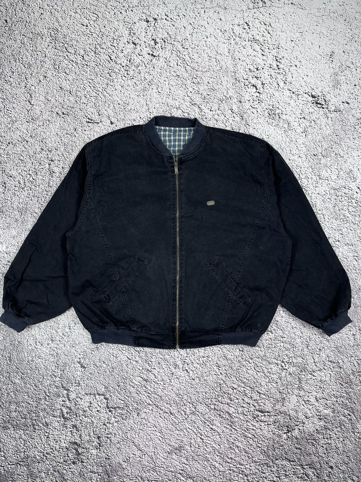 Lacoste Vintage Lacoste Reversible Bomber Jacket Checkered Black Size US XXL / EU 58 / 5 - 8 Thumbnail