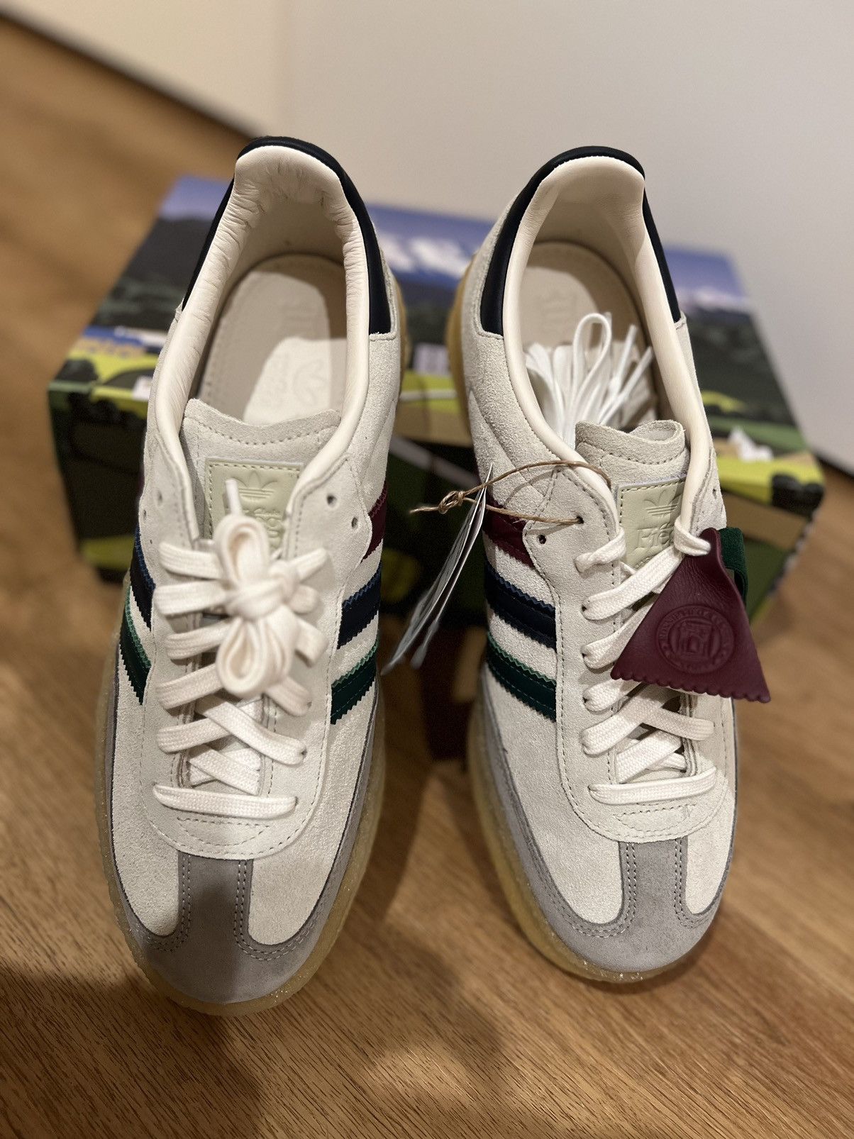 adidas gazelle silver green womens Adidas Clarks Samba X Ronnie Fieg Chalk White Green – SNEAKS.FREAKS main image 0