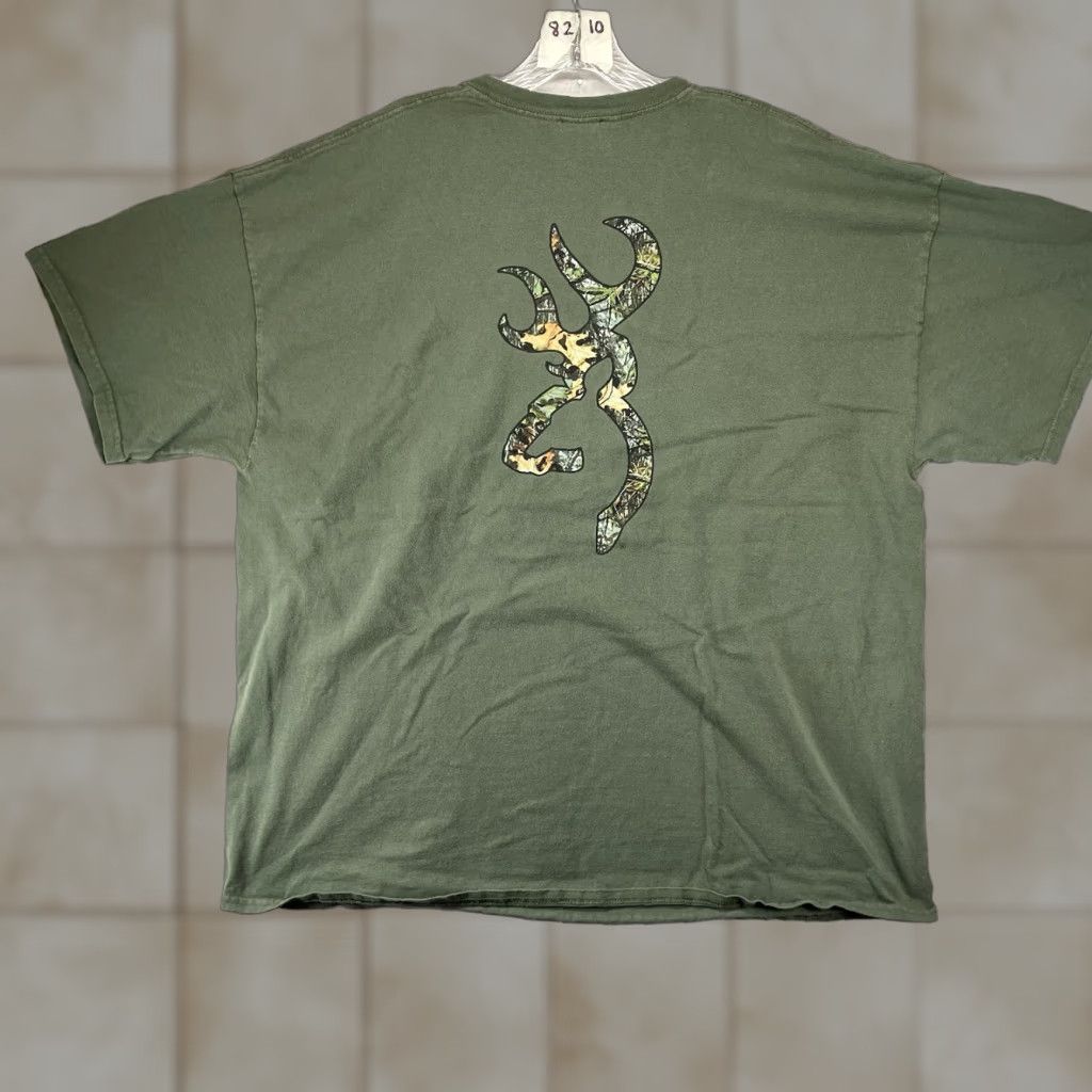Vintage VINTAGE Browning Hunting T-Shirt Men 2XL Short Sleeve Cotton Green 90s Outdoor Streetwear Size US XXL / EU 58 / 5 - 1 Thumbnail