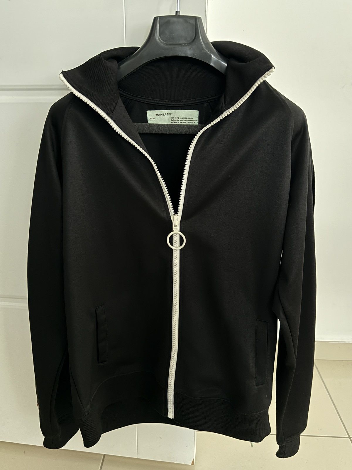 Off White Long Drawstrings White Slim Hoodie main image 0