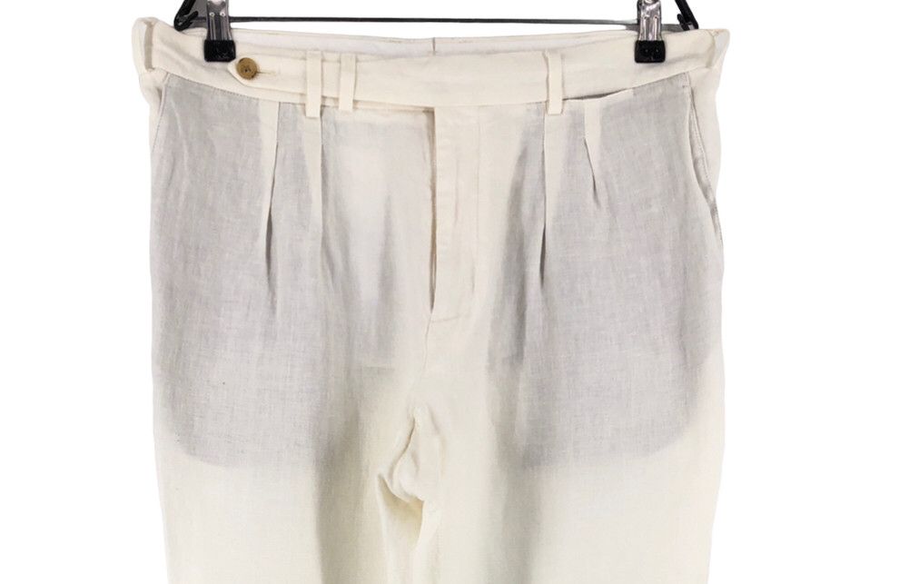 Suitsupply Blake Double Pleat Linen Formal Trousers Size 50 - W30 L29 Size 40R - 3 Thumbnail