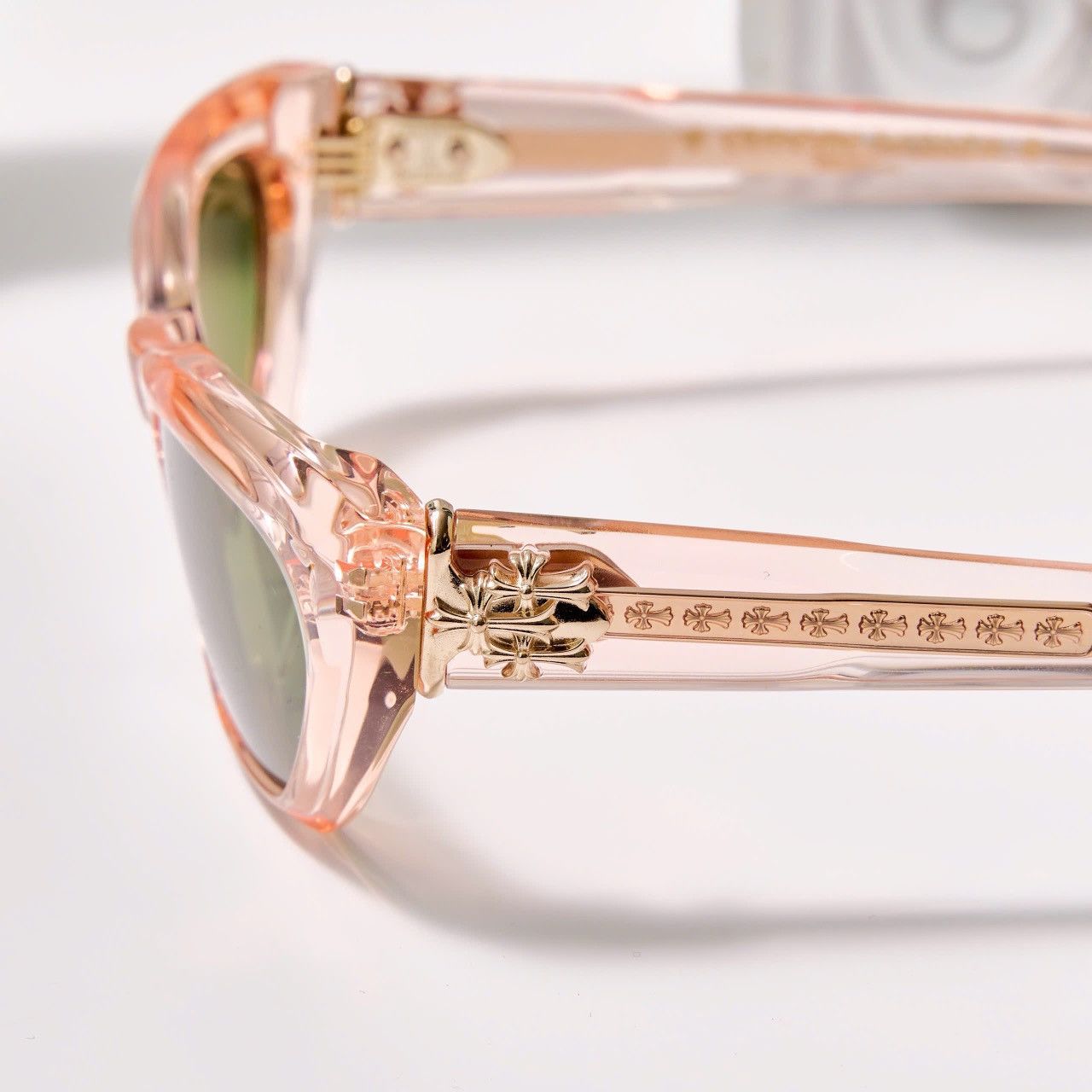 Chrome Hearts CHROME HEARTS HALLLA BALUUUU PINK CRYSTAL SUNGLASSES Size ONE SIZE - 3 Thumbnail