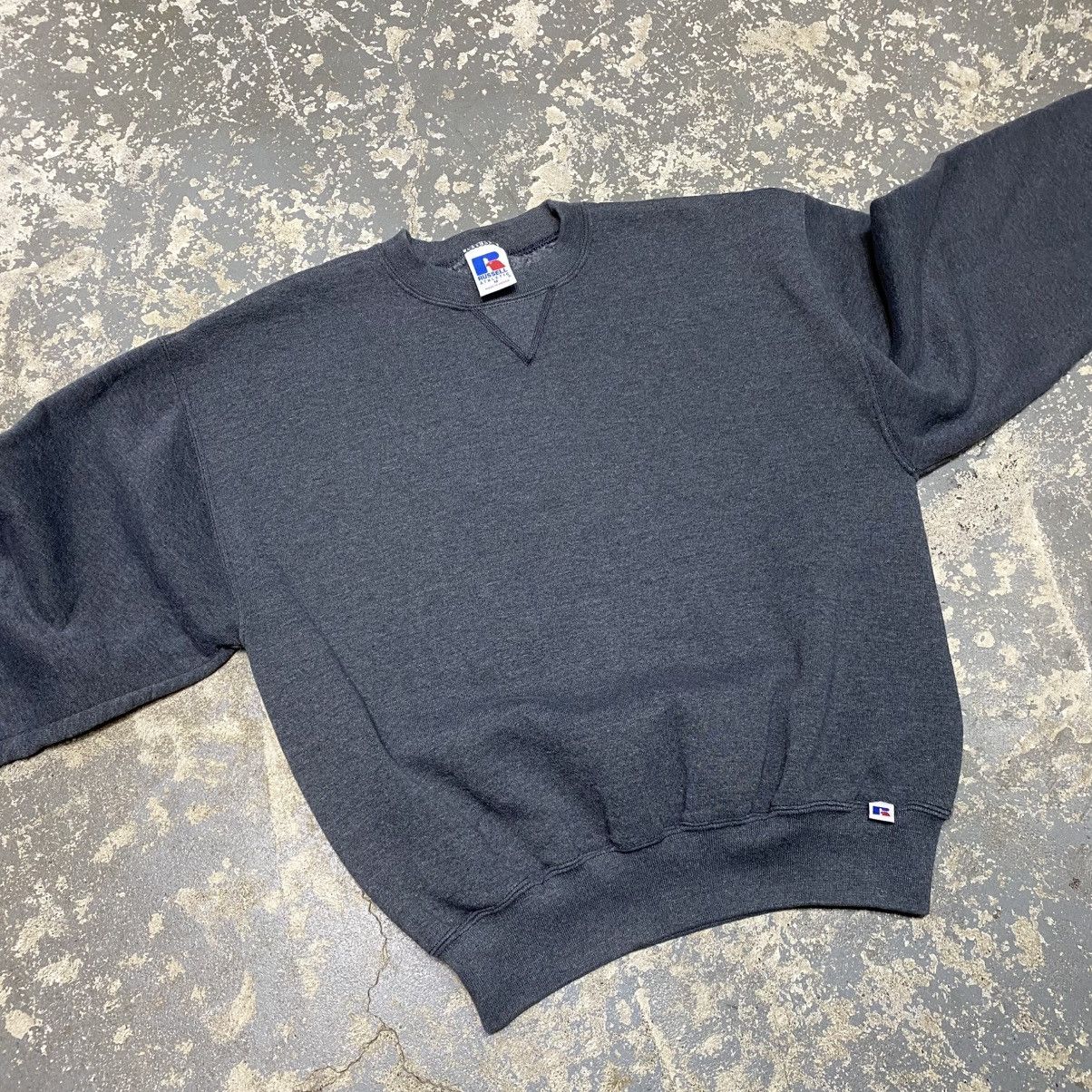 Russell Athletic × Vintage Vintage Russell Athletic Grey Blank Boxy Crewneck Hoodie Size US M / EU 48-50 / 2 - 3 Thumbnail