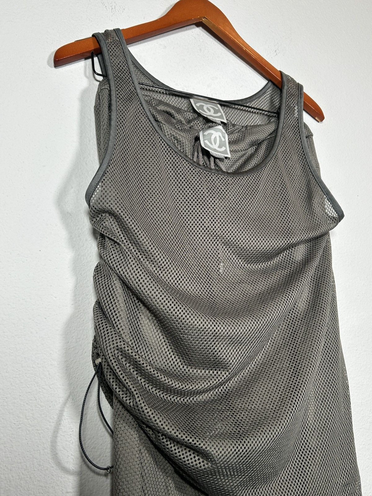 Chanel SS03 Mesh Runway Set Tank Top & Pants Size US 30 / EU 46 - 2 Thumbnail