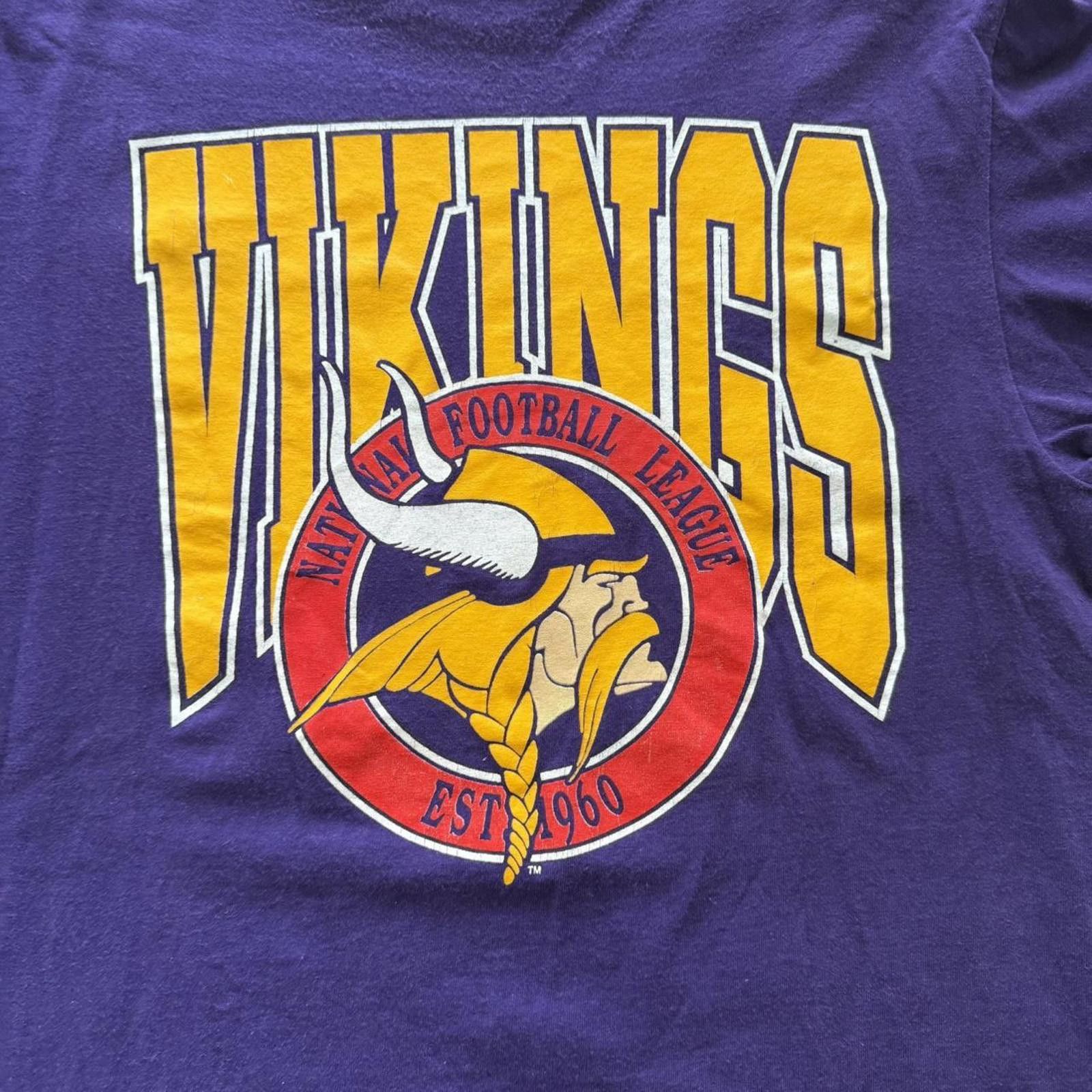 Other NFL Minnesota Vikings Trench Ultra VTG 90s Mens Cotton T Size US L / EU 52-54 / 3 - 5 Thumbnail