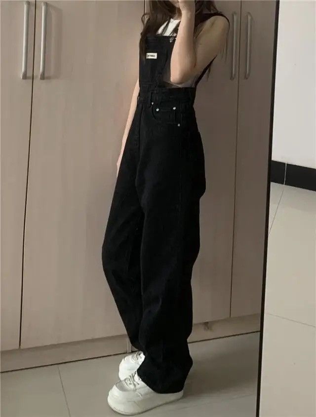 Denim Jumpsuit Women Loose Vintage