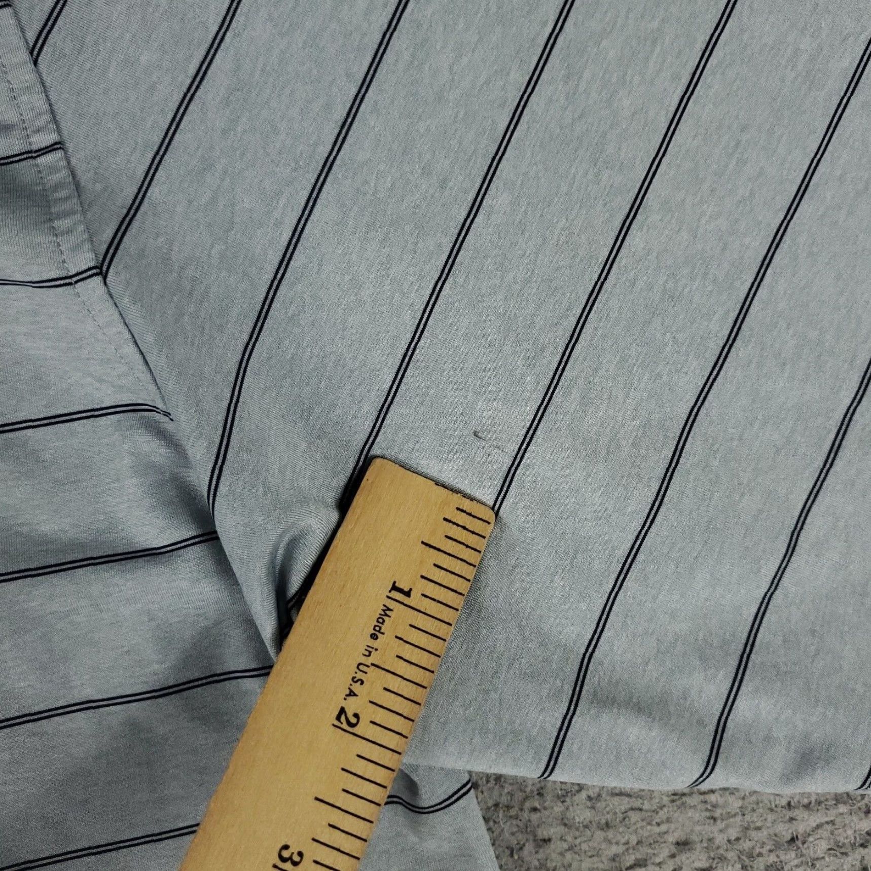 Footjoy FJ Polo Shirt Mens XL Gray Striped Short Sleeve Polo Shirt Men's Gray Striped Short Sleeve FJ Polo Size US XL / EU 56 / 4 - 7 Thumbnail