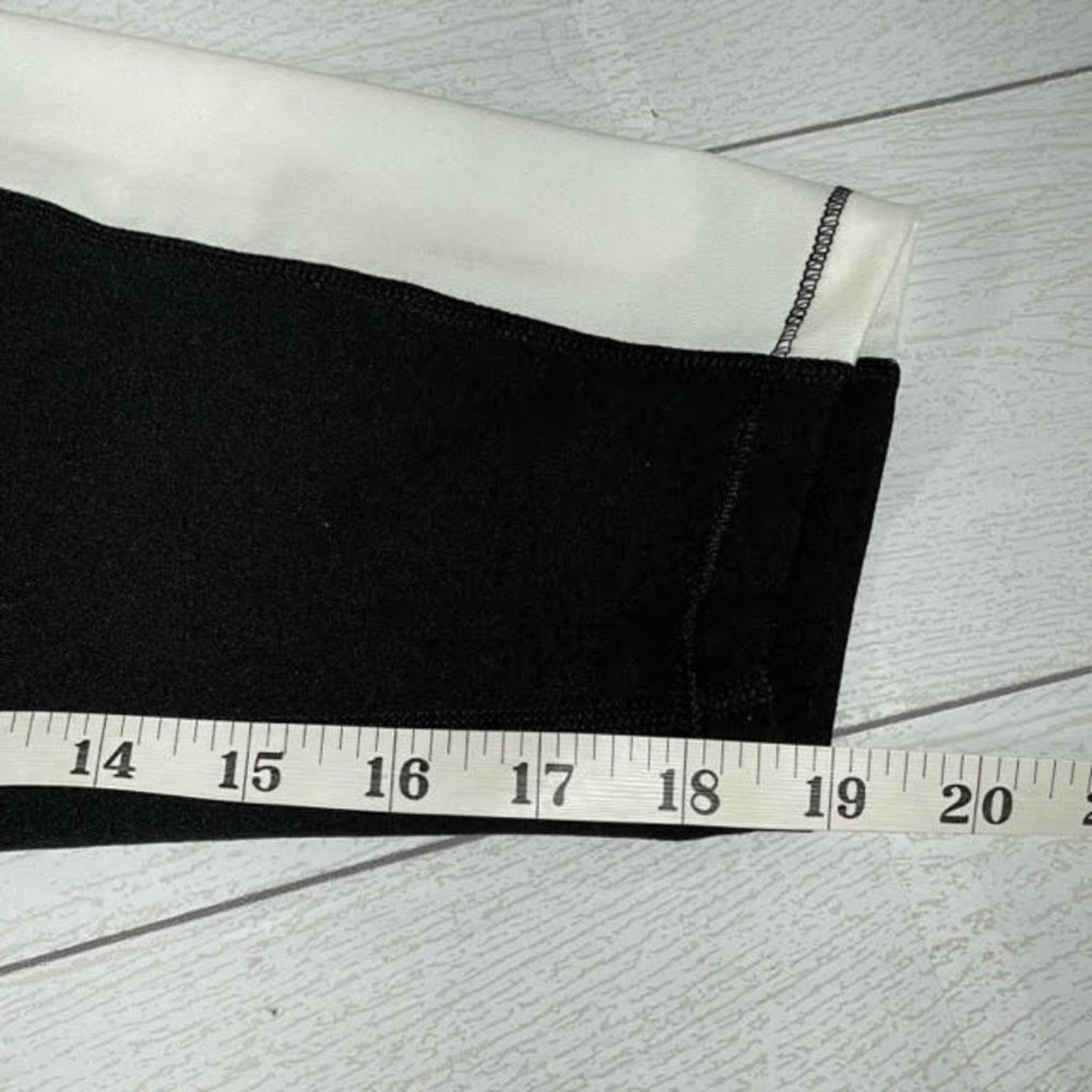 Other Just My Size Black White Mesh Panel Cropped Leggings Size 1X Size 31" - 11 Thumbnail