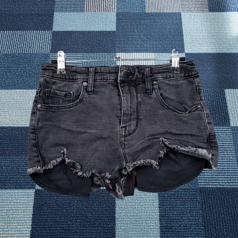 Mossimo Mossimo Shorts Womens Black Hot Pants High Rise Super Stretch Denim Size 6 Size 28" / US 6 / IT 42 - 1 Thumbnail