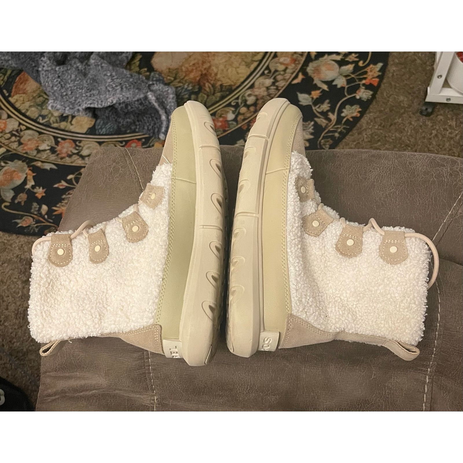 SOREL Sorel Women’s Cream Gray Explorer II Joan Cozy Boots 9.5 Size US 9.5 / IT 39.5 - 7 Thumbnail