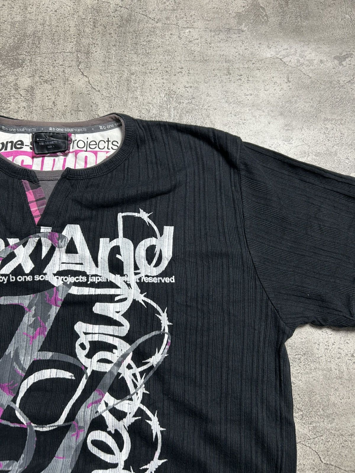 Japanese Brand 2000s B One Soul Japan Poem Punk Syle layered Shirt Size US L / EU 52-54 / 3 - 2 Thumbnail