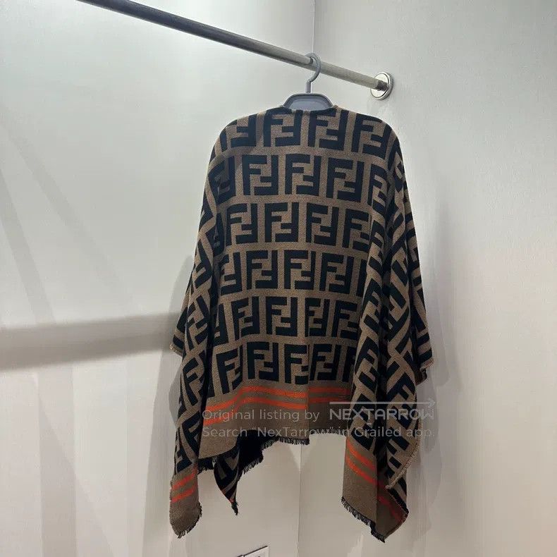 Fendi Fendi size 140*140cm All-over Double F Wool Shawl Size ONE SIZE - 2 Thumbnail