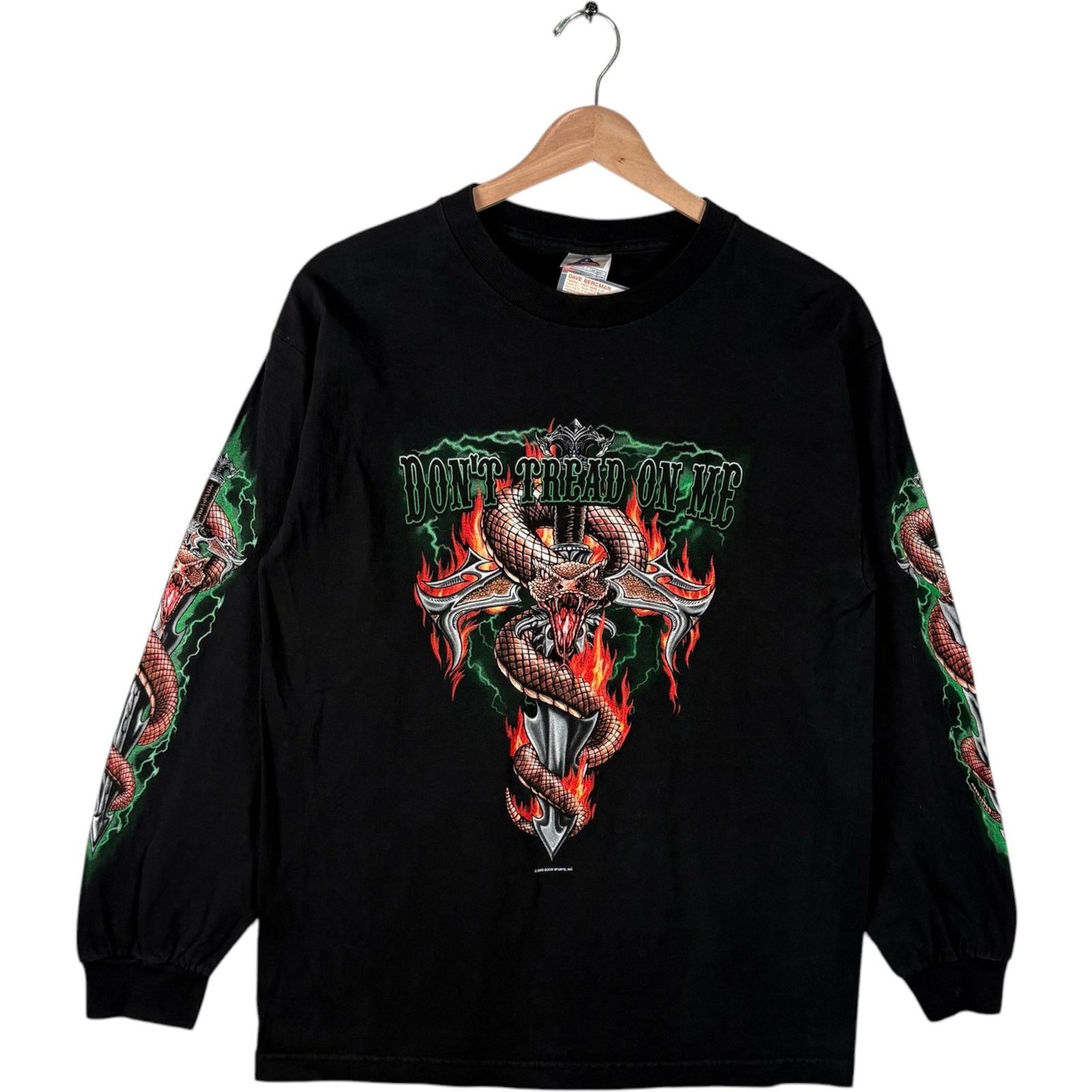 AAA Vintage "Don't Tread on Me" Rattlesnake Long Sleeve Medium Size US M / EU 48-50 / 2 - 1 Thumbnail
