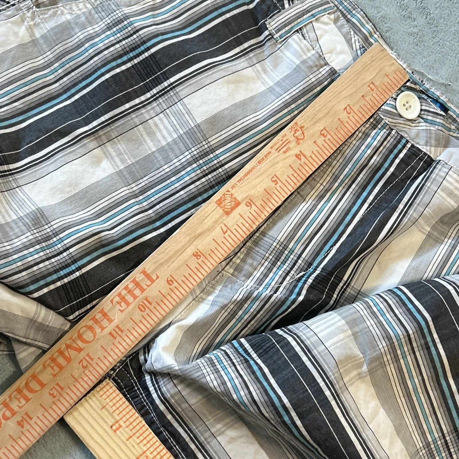 Anchor Blue Y2k 2000s Anchor Blue Plaid Shorts Men 32 90s Retro Hawaiian Size US 32 / EU 48 - 11 Thumbnail
