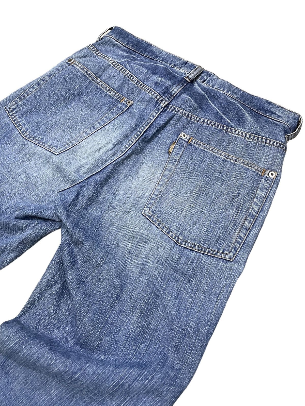 Final Home × Issey Miyake × Zucca Zucca By Issey Miyake Scuba Crotch Button Leg Wash Jeans Size US 31 - 12 Thumbnail