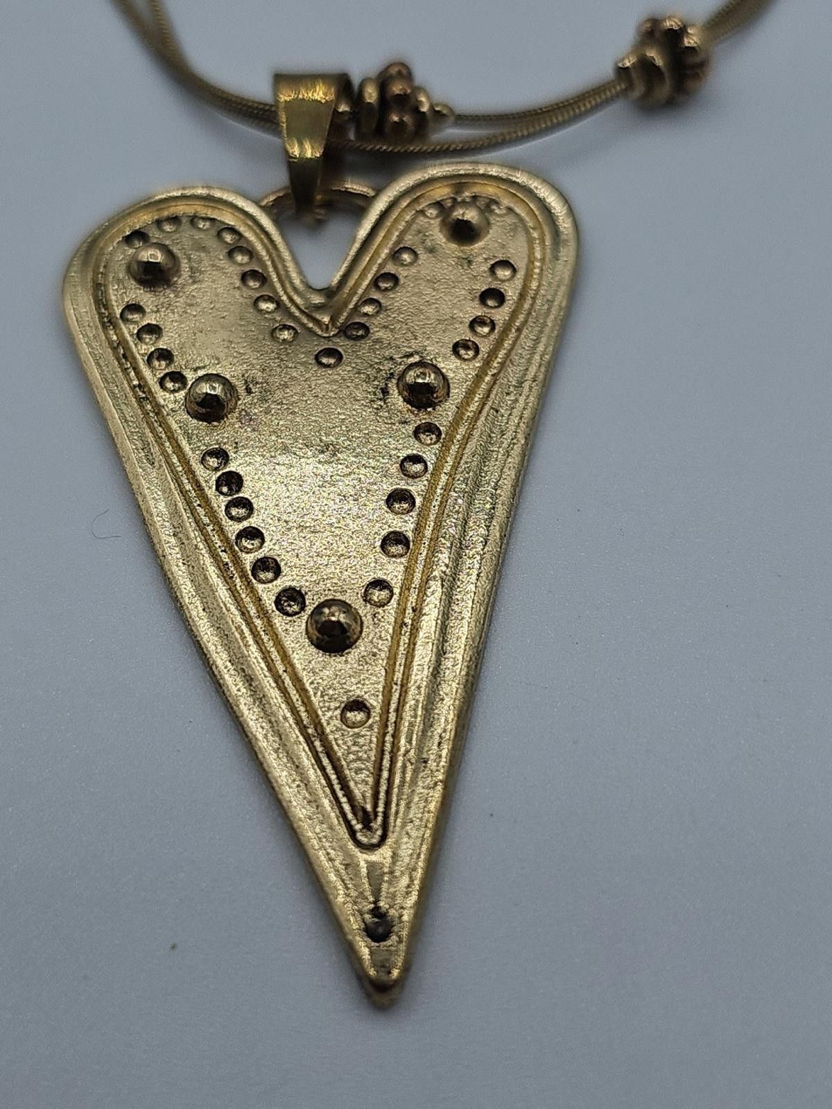 The Unbranded Brand Gold-tone Heart Charm Chain Necklace W/Bead Accents 14-17" Size ONE SIZE - 3 Thumbnail