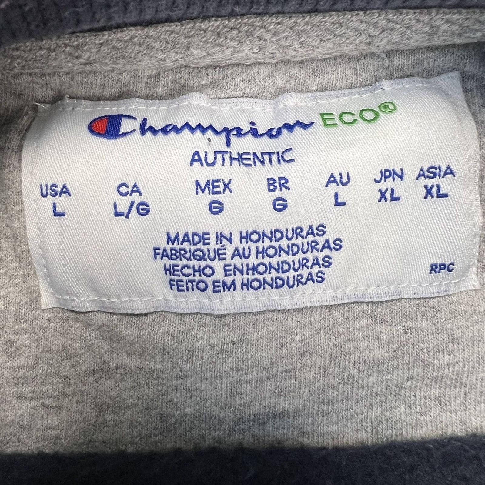 Champion × Vintage Champion Sweatshirt Mens Large Blye Eco Athletic Blank Crew Size US L / EU 52-54 / 3 - 4 Thumbnail
