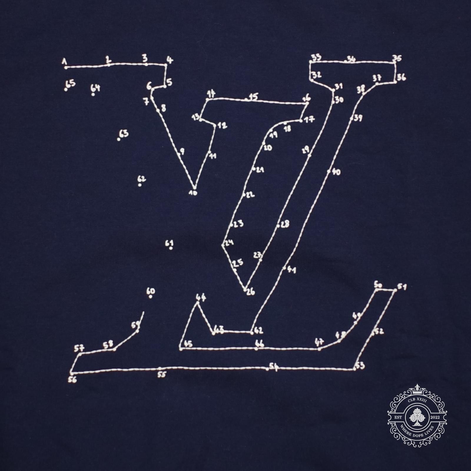 Louis Vuitton Louis Vuitton Stitch Print Embroidered Sweatshirt in Blue Size US XXL / EU 58 / 5 - 2 Thumbnail