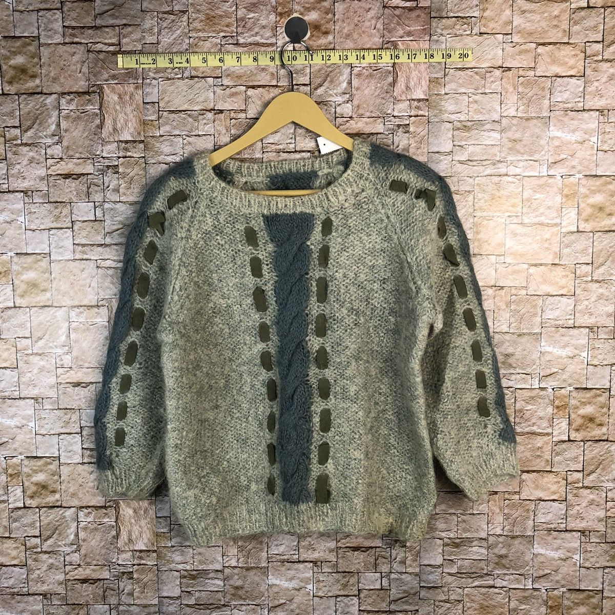 Vintage Japan vintage Grey Mohair Knitwear #A509 Size XS / US 0-2 / IT 36-38 - 1 Thumbnail