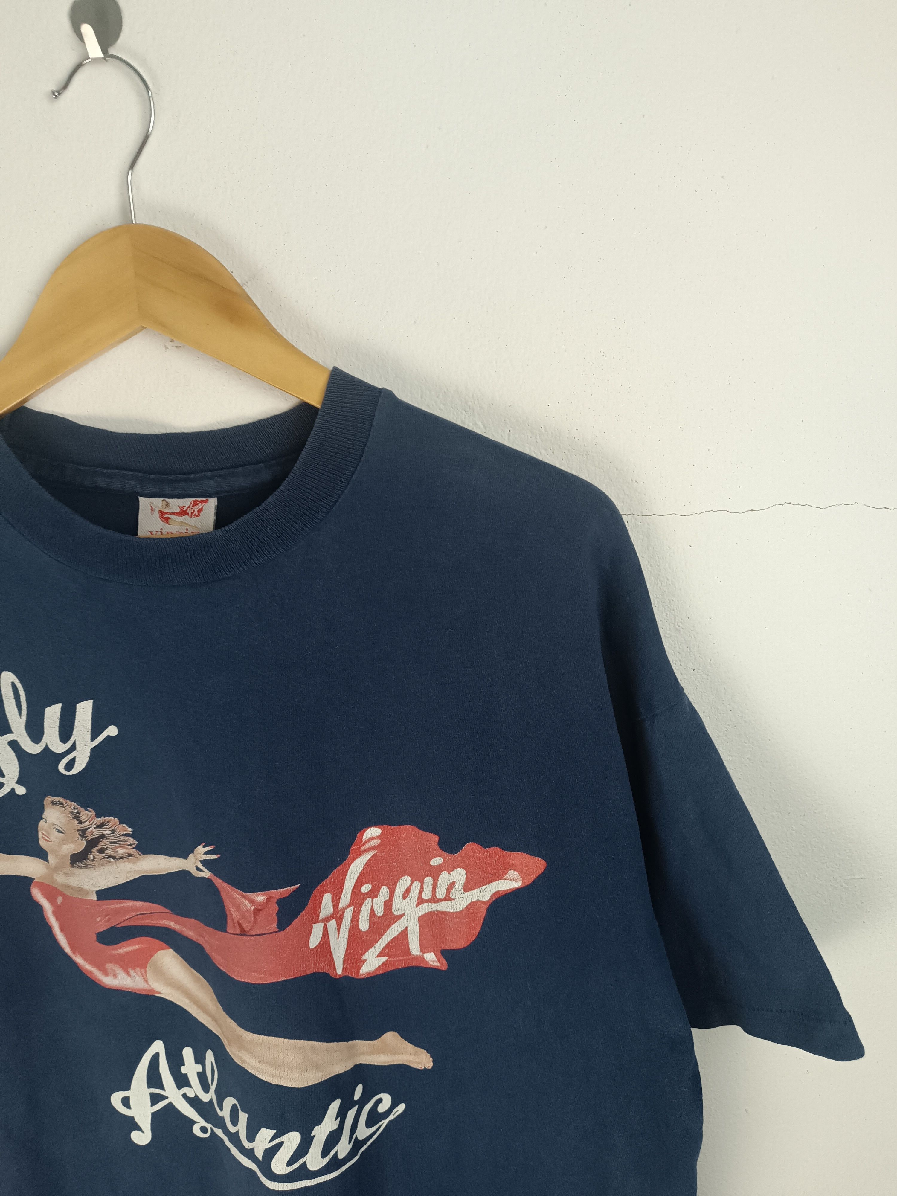 Vintage VINTAGE 90'S VIRGIN FLY ATLANTIC VERY RARE PRINCESS DIANA TS Size US XL / EU 56 / 4 - 17 Thumbnail