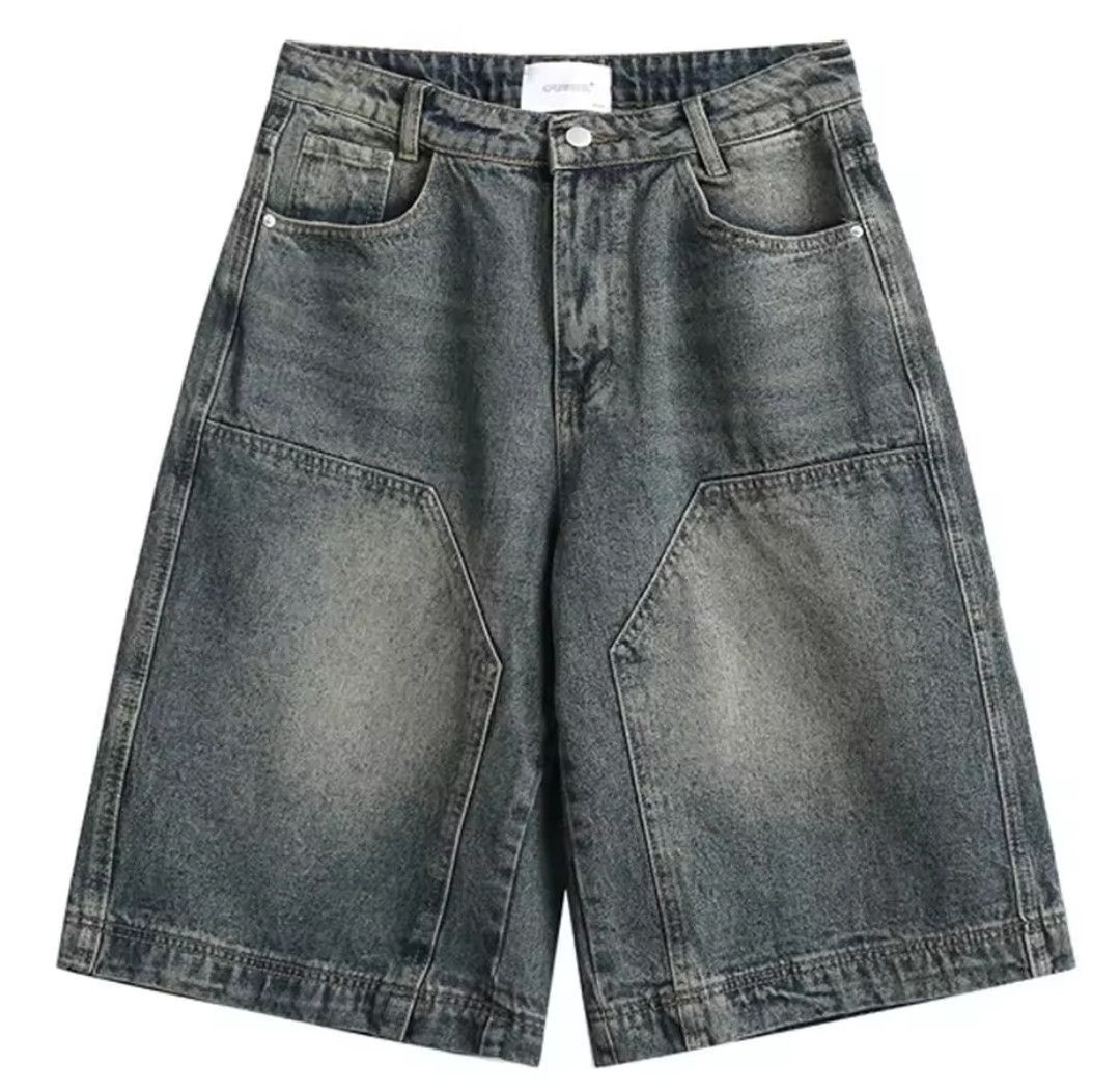 Japanese Brand × Vintage Double knee Denim Jorts Vintage Style Baggy Hip Hop Party Size US 34 / EU 50 - 4 Thumbnail