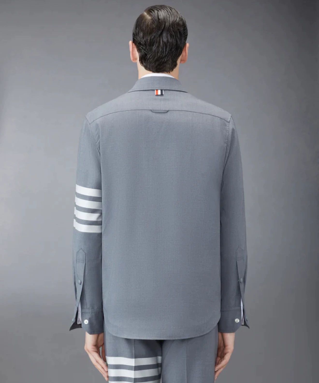 Thom Browne Thom Browne Men's Classic 4-Bar Mid Gray Wool Jacket Size 2 Size US M / EU 48-50 / 2 - 7 Thumbnail