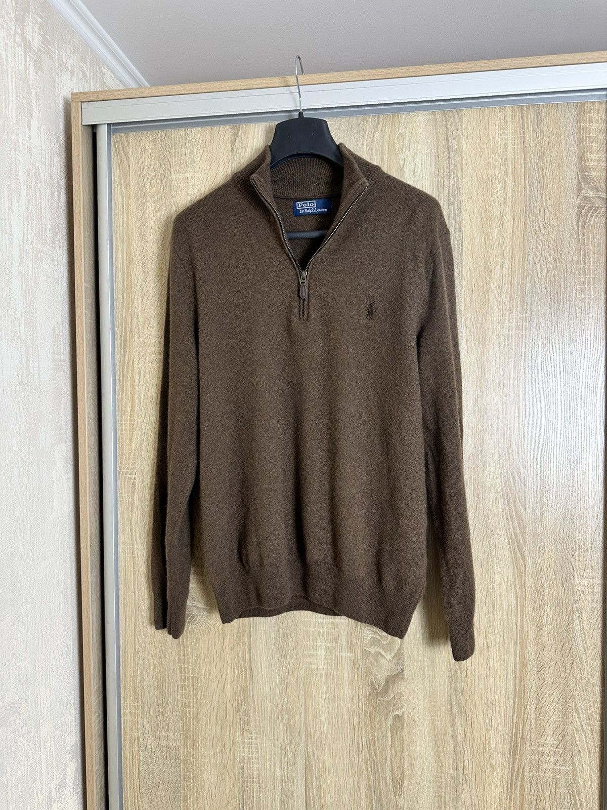 Polo Ralph Lauren 🔥 Polo Ralph Lauren 1/3 Zip Cashmere Wool Sweater Pullover Size US L / EU 52-54 / 3 - 1 Thumbnail