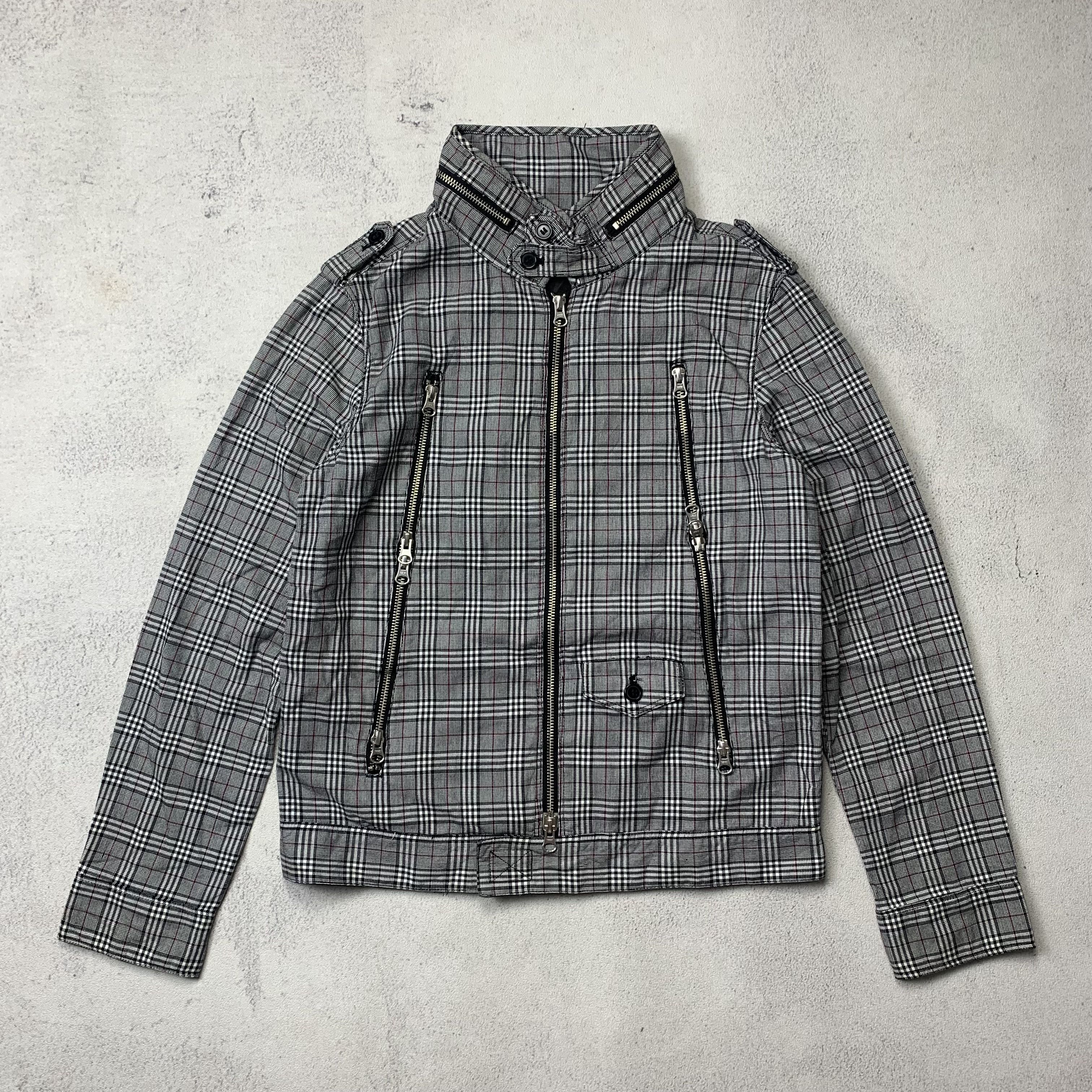 PPFM Biker Jacket Plaid Tartan Punk Bondage