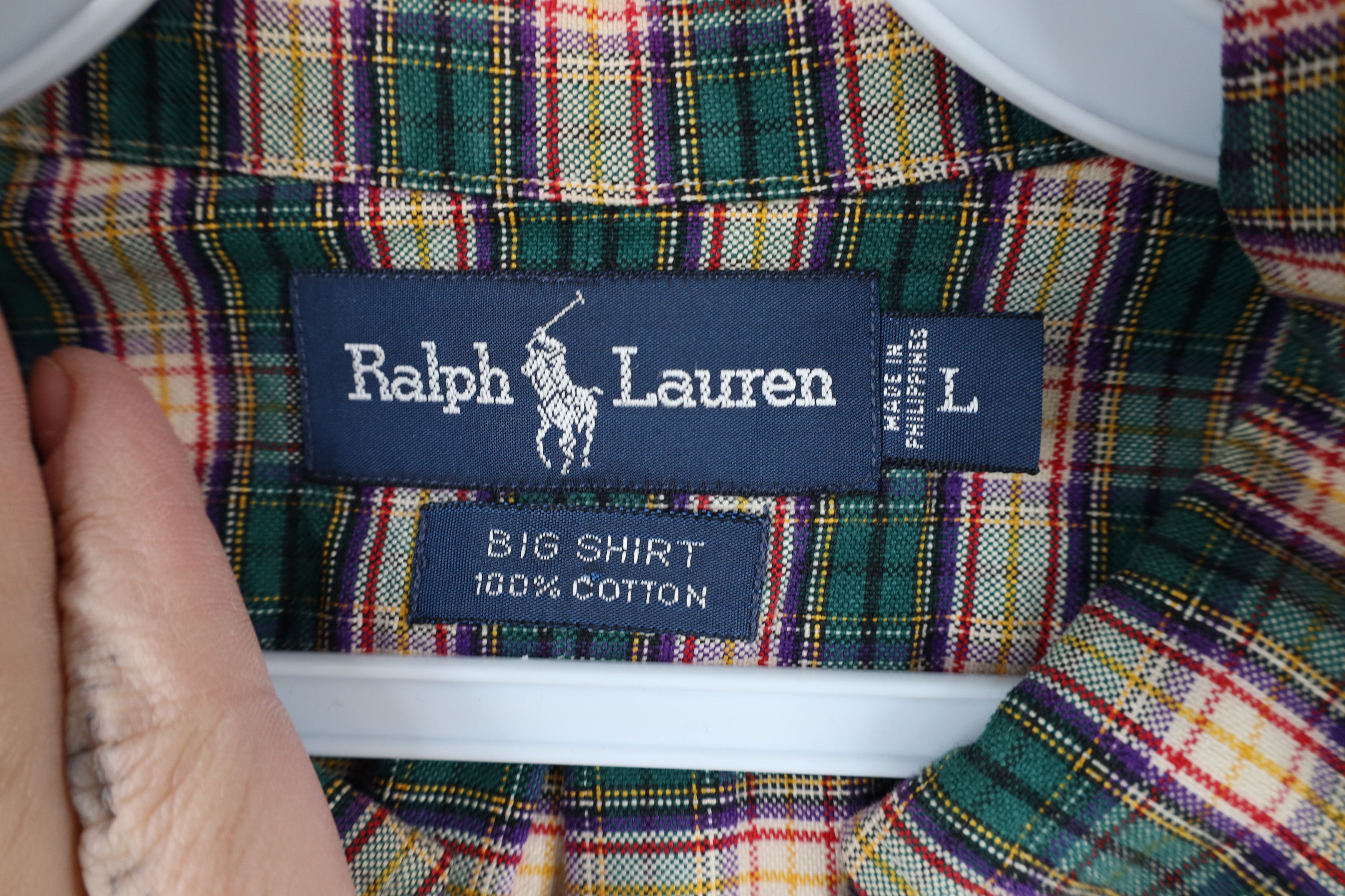 Ralph Lauren × Vintage Vintage 90s Ralph Lauren Shirt Oversized Button Down Shirt Size US L / EU 52-54 / 3 - 2 Thumbnail