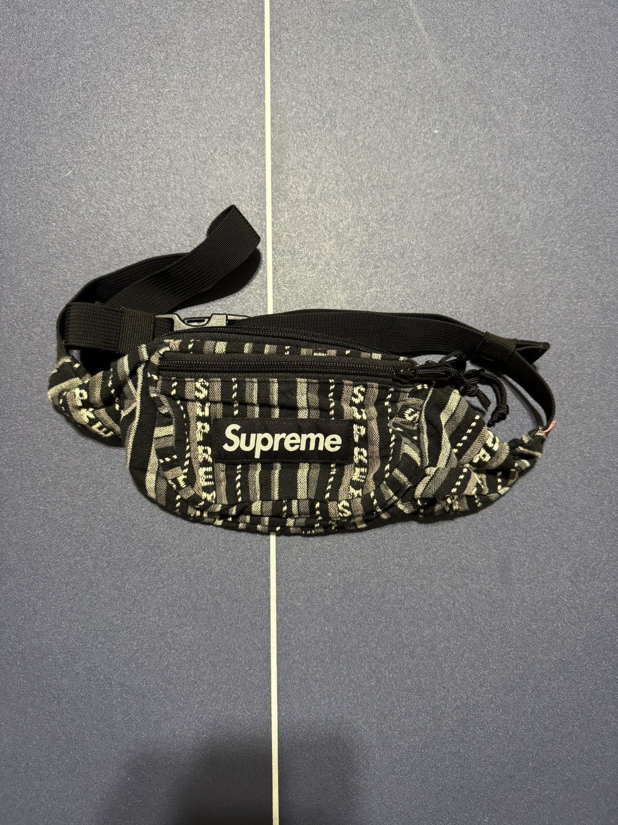Supreme Supreme Woven Stripe Waist Bag | Grailed 