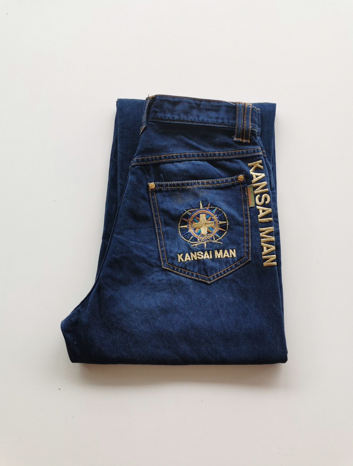 Kansai Yamamoto Vintage Kansai Man Embroidery Logo Jeans ( Size 28x43.5 ) Size US 28 / EU 44 - 1 Thumbnail