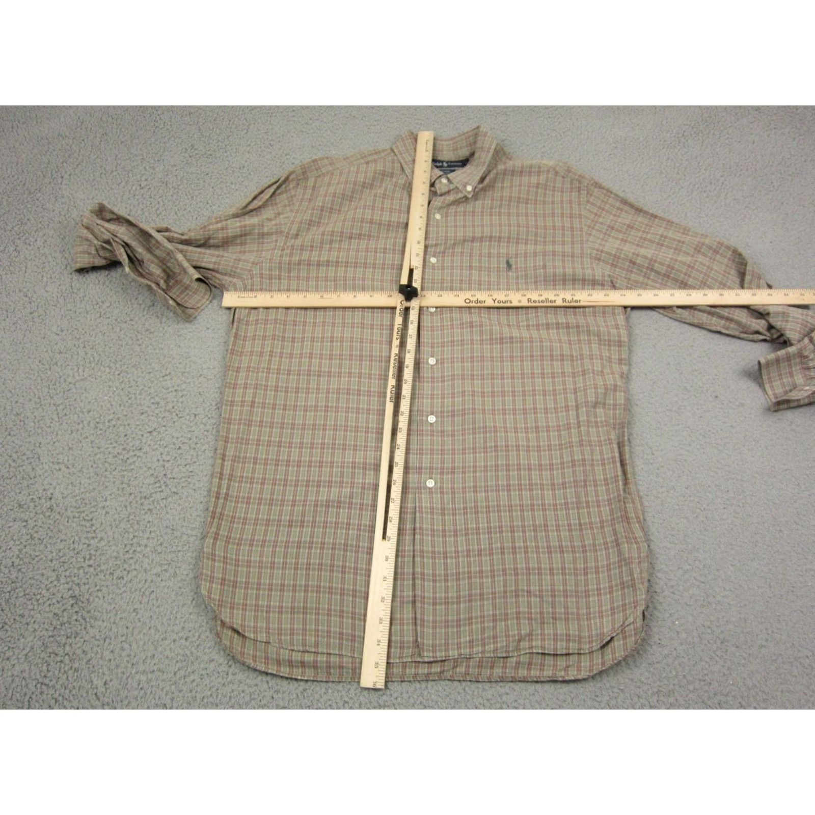 Ralph Lauren VINTAGE Ralph Lauren Shirt Mens L Green Red Gray Pony Plaid McMeel Pocket Button-Up Size US L / EU 52-54 / 3 - 7 Thumbnail